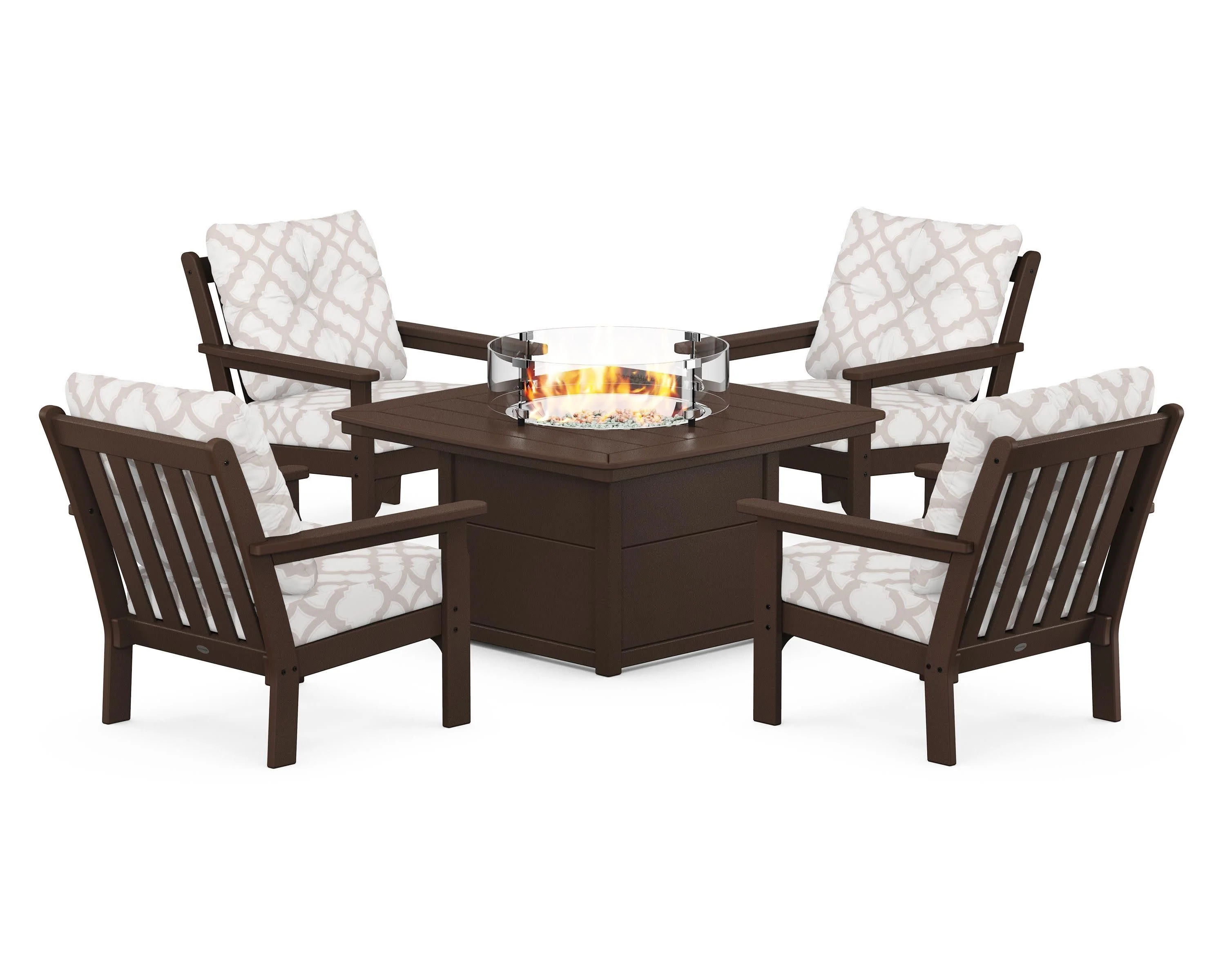 Vineyard 5-Piece Conversation Set with Fire Pit Table - Image 157