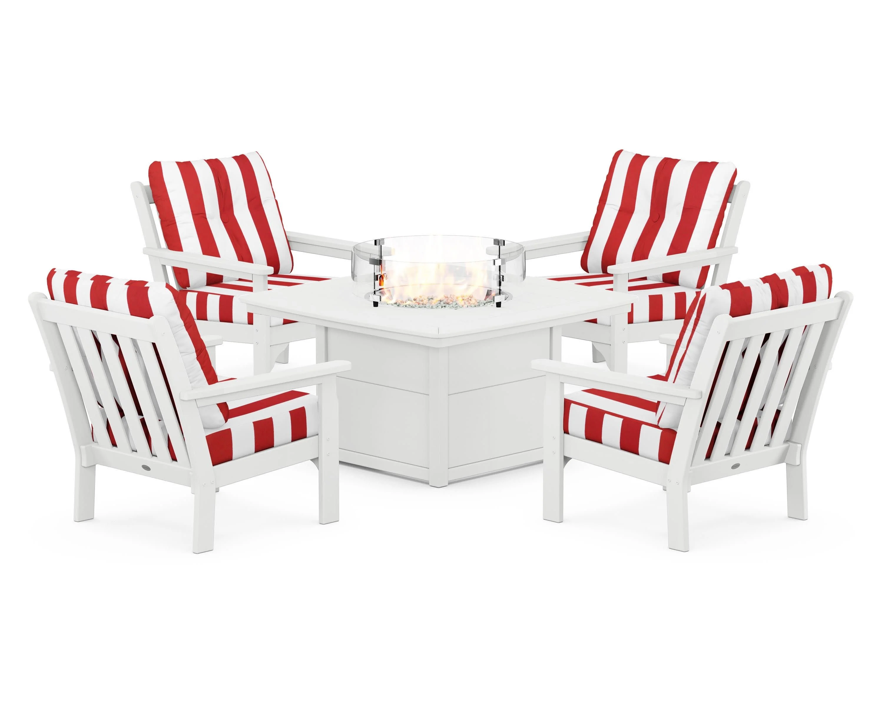 Vineyard 5-Piece Conversation Set with Fire Pit Table - Image 159