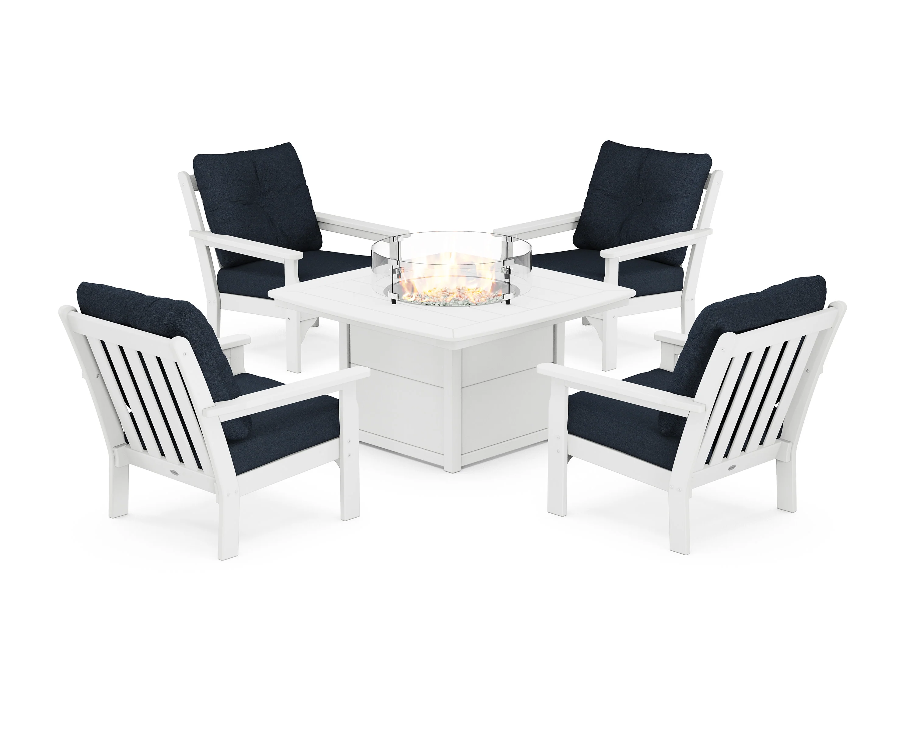 Vineyard 5-Piece Conversation Set with Fire Pit Table - Image 169