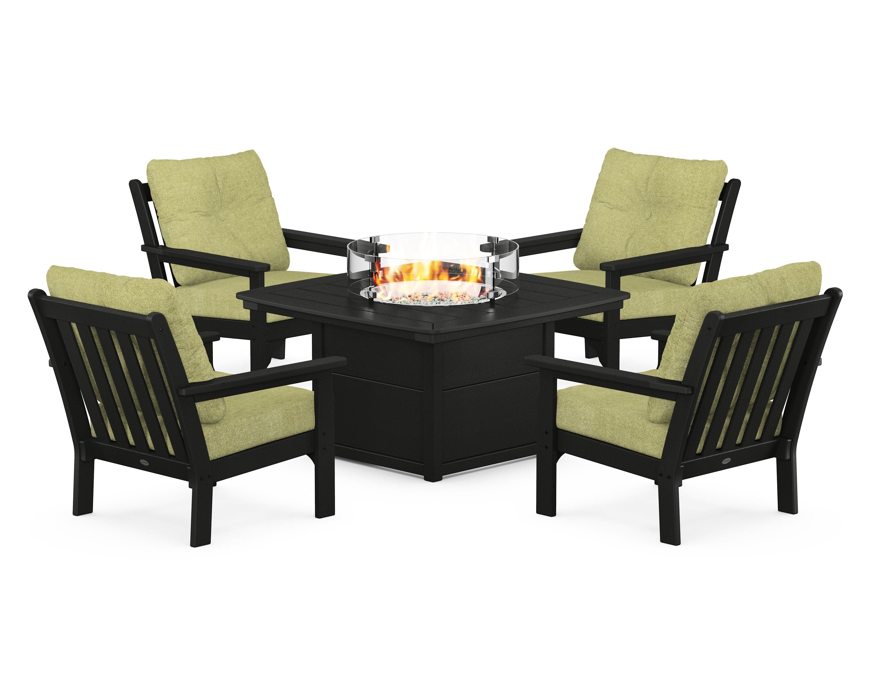 Vineyard 5-Piece Conversation Set with Fire Pit Table - Image 171