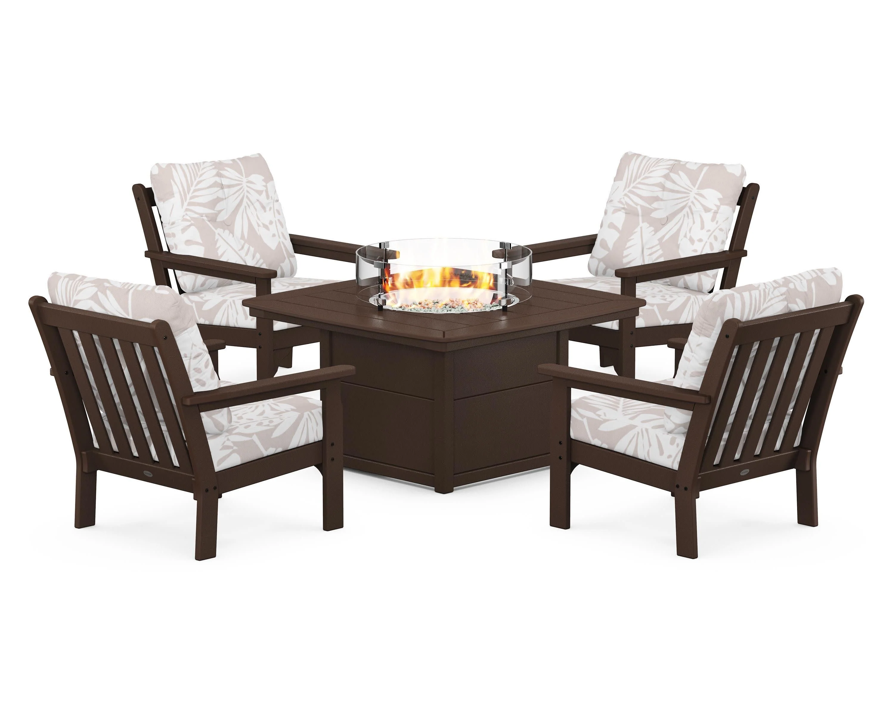 Vineyard 5-Piece Conversation Set with Fire Pit Table - Image 175