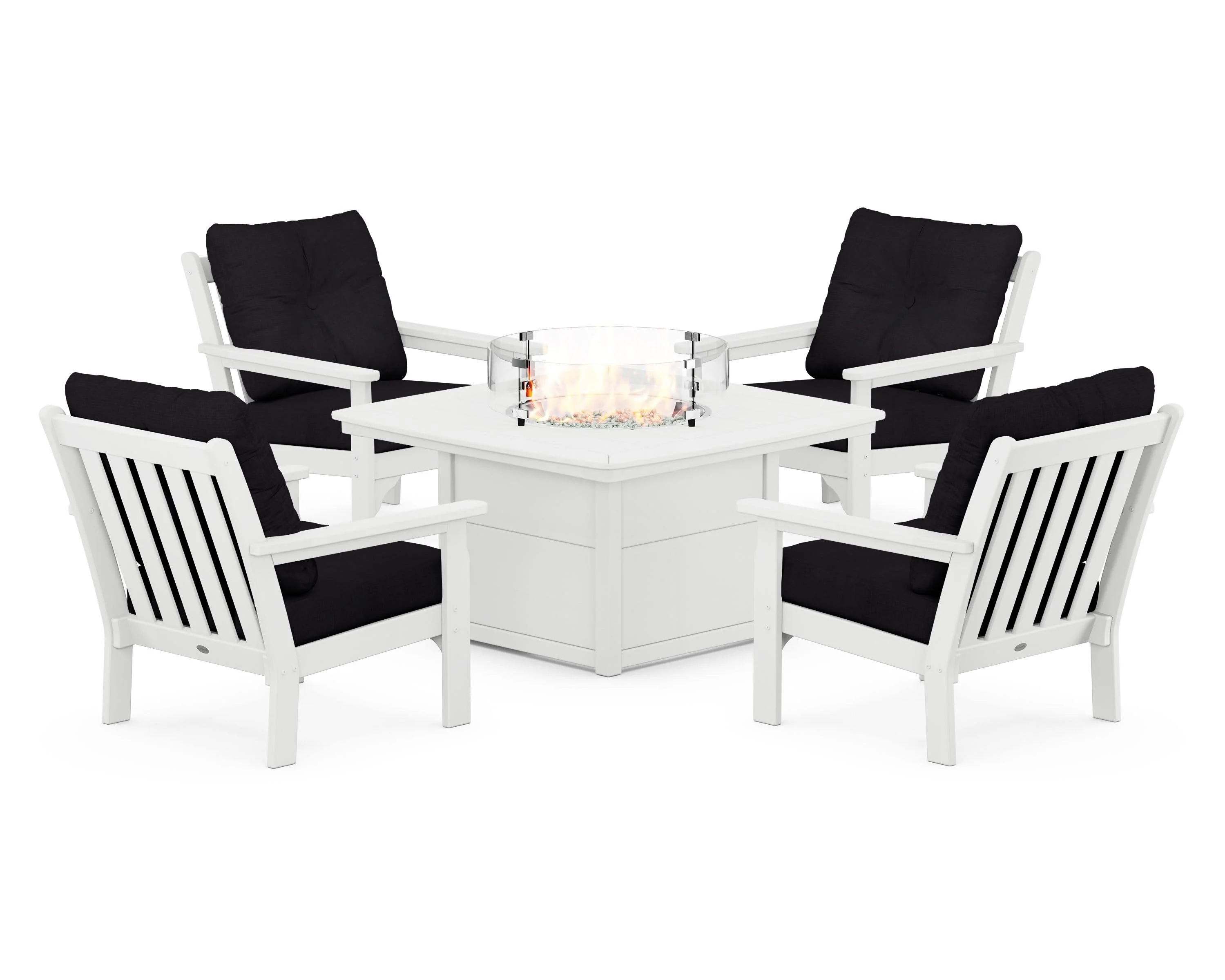 Vineyard 5-Piece Conversation Set with Fire Pit Table - Image 185