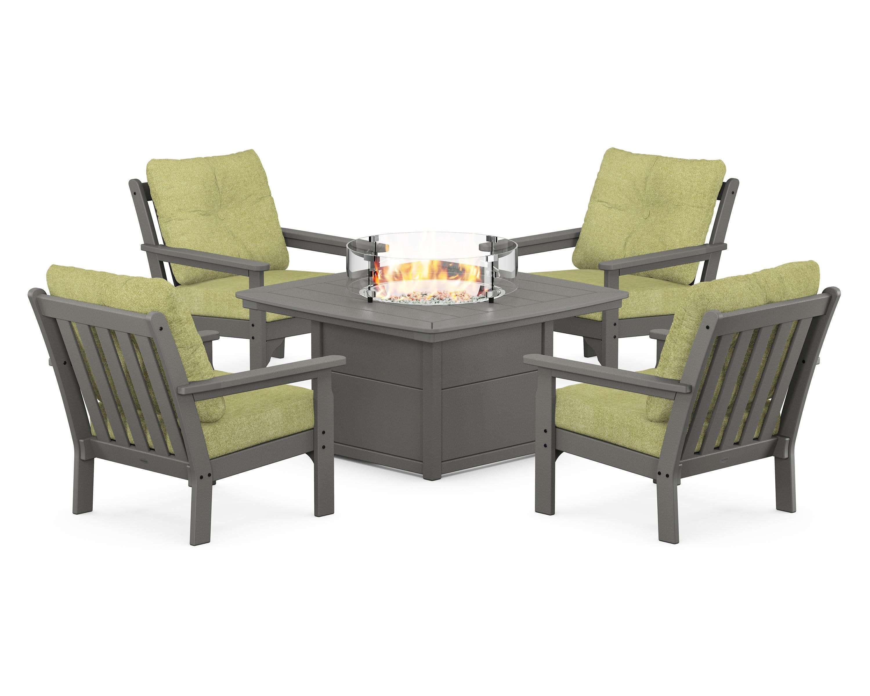 Vineyard 5-Piece Conversation Set with Fire Pit Table - Image 189