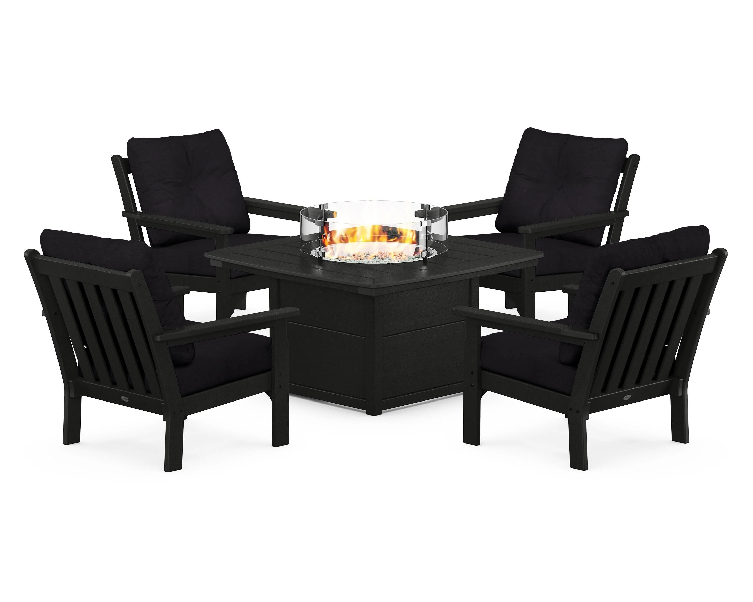 Vineyard 5-Piece Conversation Set with Fire Pit Table - Image 190