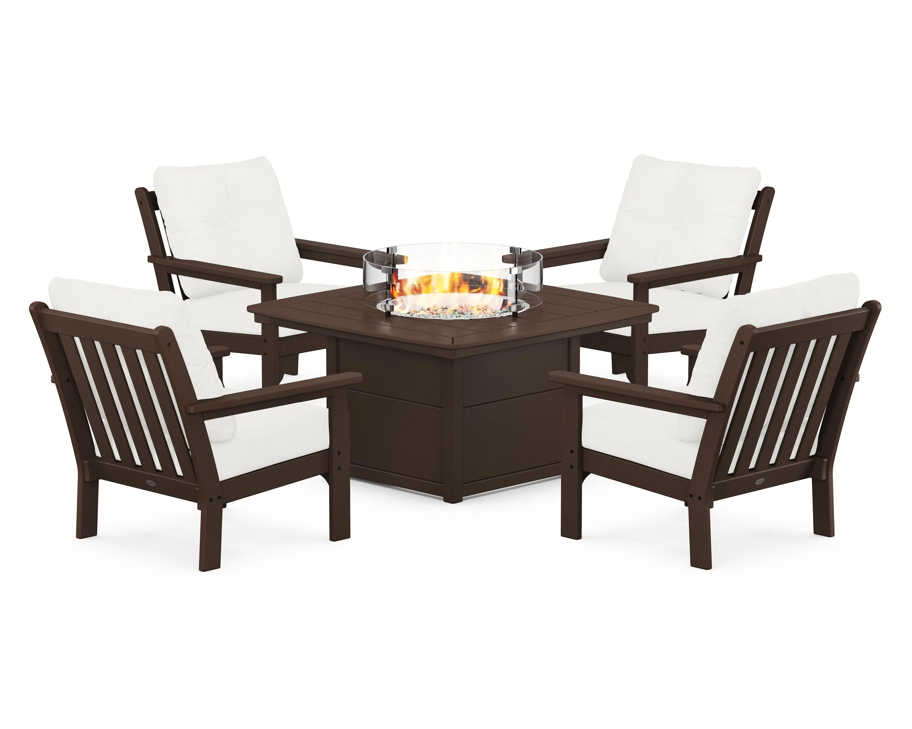 Vineyard 5-Piece Conversation Set with Fire Pit Table - Image 197
