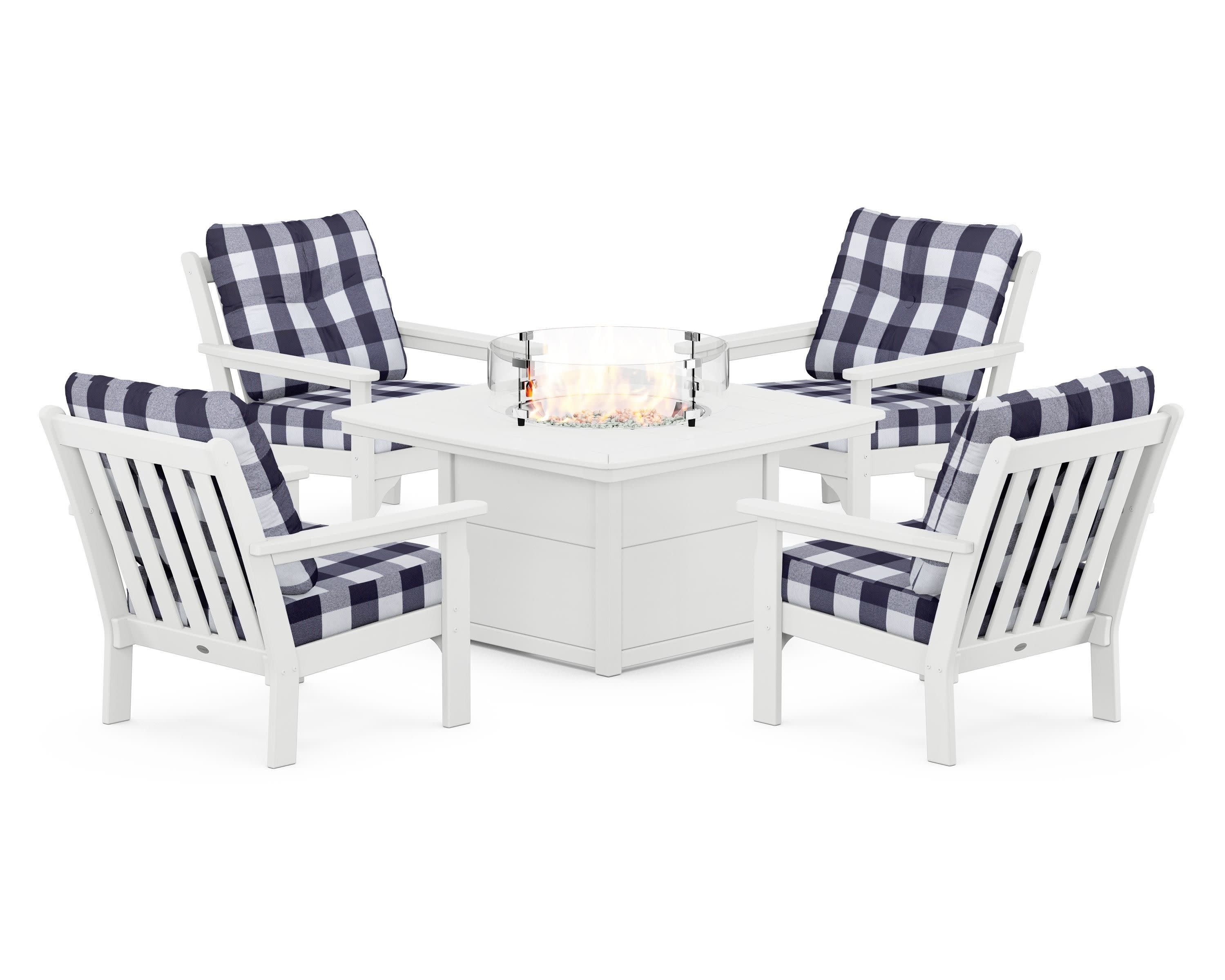 Vineyard 5-Piece Conversation Set with Fire Pit Table - Image 199
