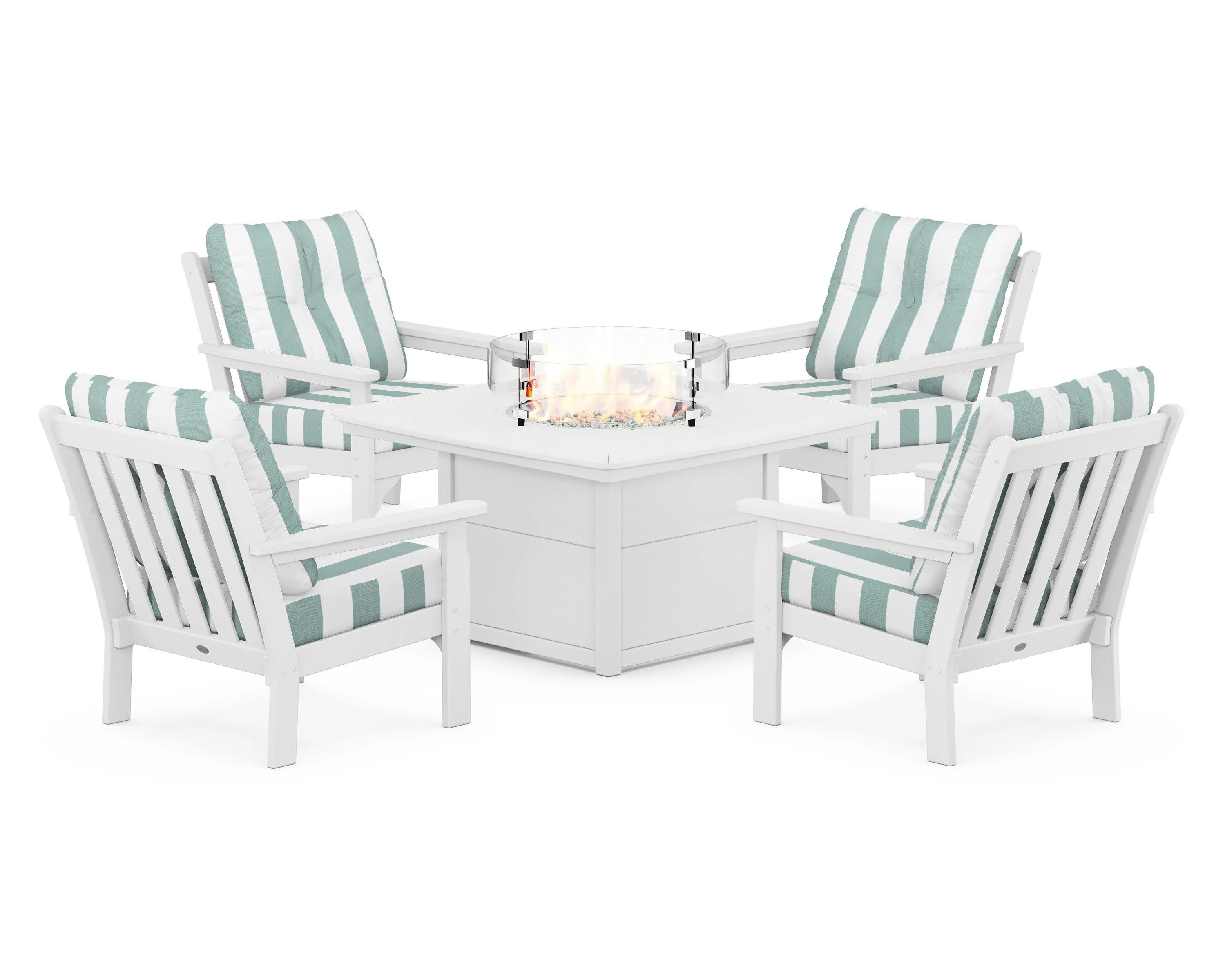 Vineyard 5-Piece Conversation Set with Fire Pit Table - Image 21