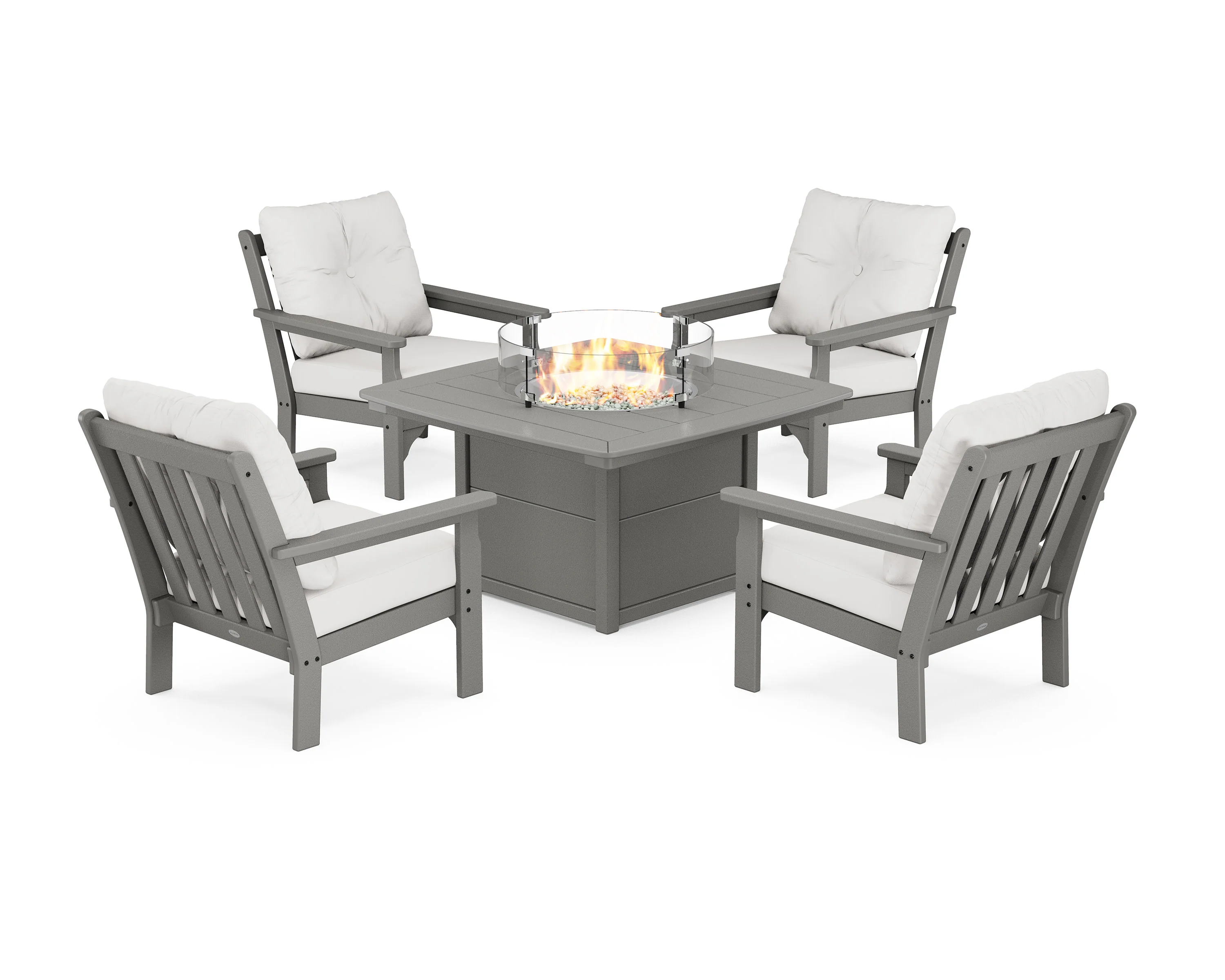 Vineyard 5-Piece Conversation Set with Fire Pit Table - Image 24