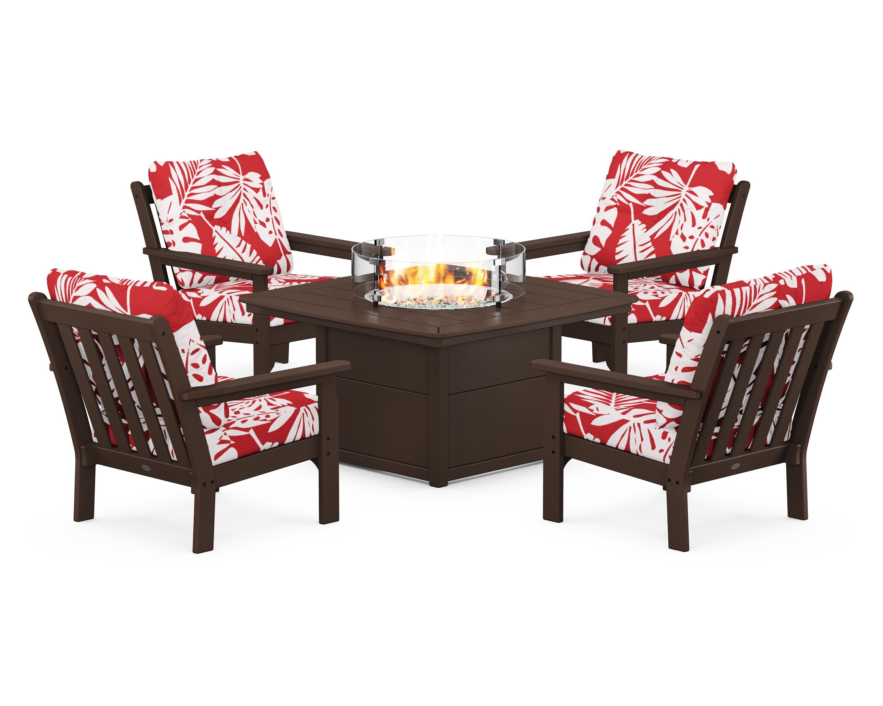 Vineyard 5-Piece Conversation Set with Fire Pit Table - Image 27