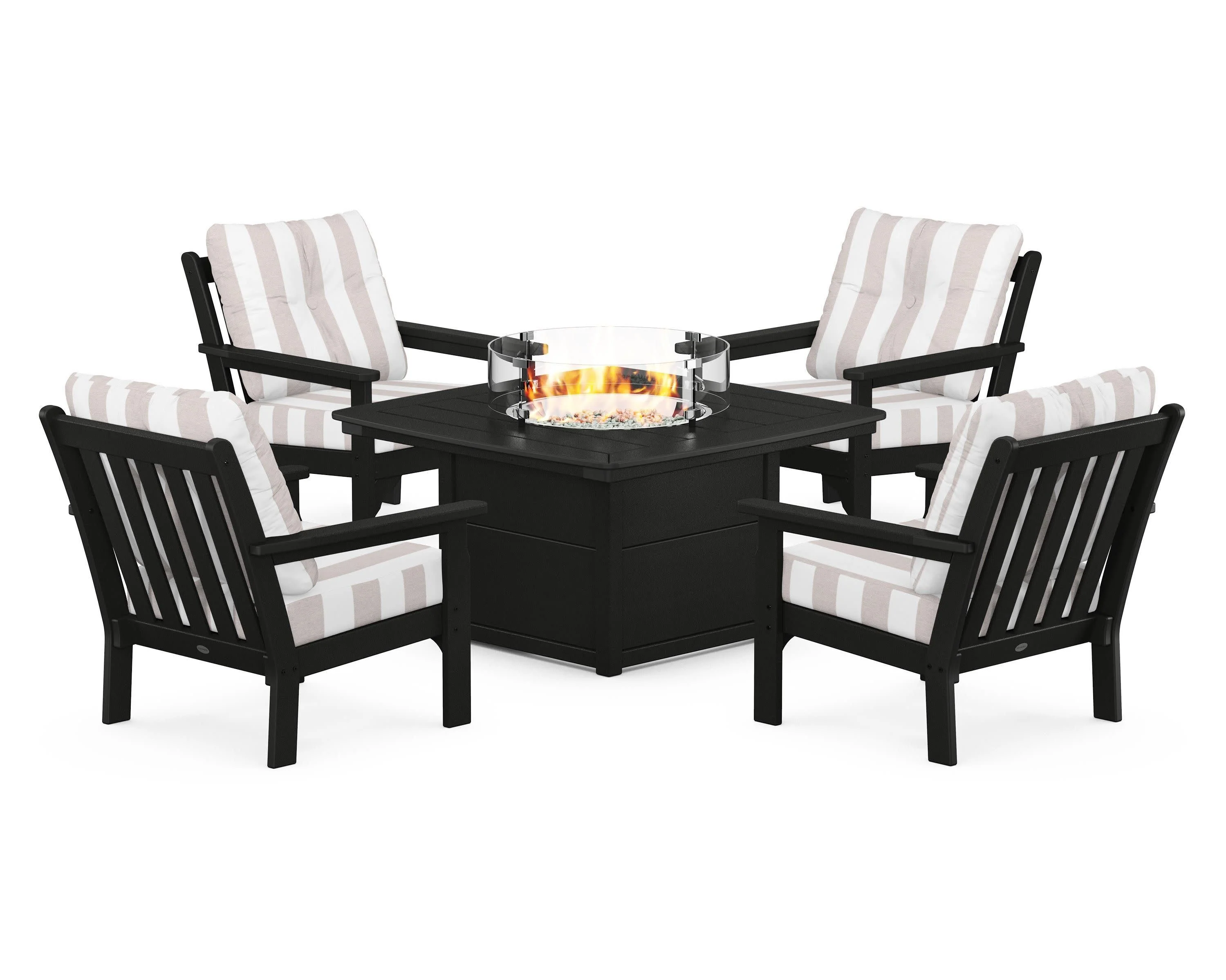Vineyard 5-Piece Conversation Set with Fire Pit Table - Image 51
