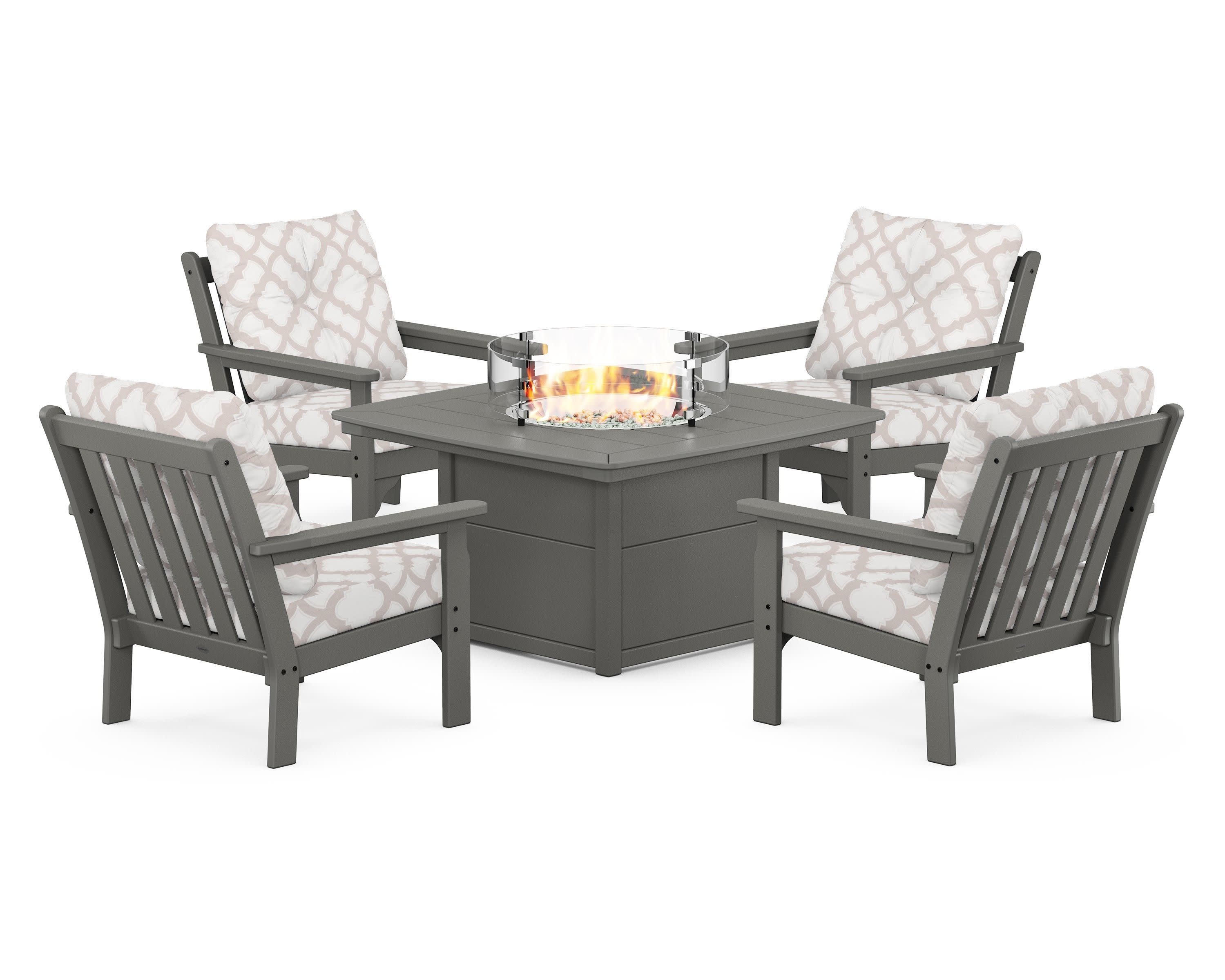 Vineyard 5-Piece Conversation Set with Fire Pit Table - Image 52