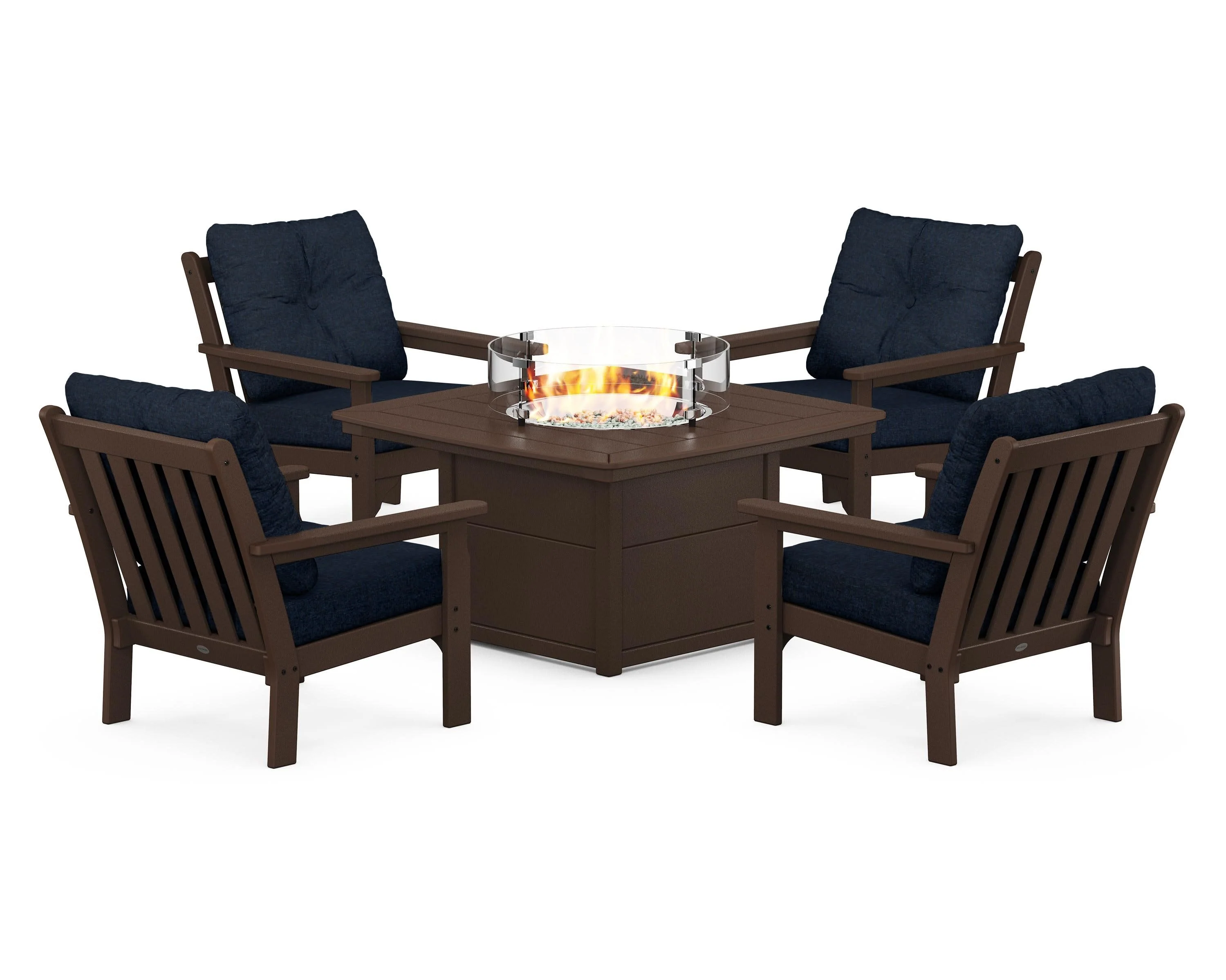 Vineyard 5-Piece Conversation Set with Fire Pit Table - Image 54