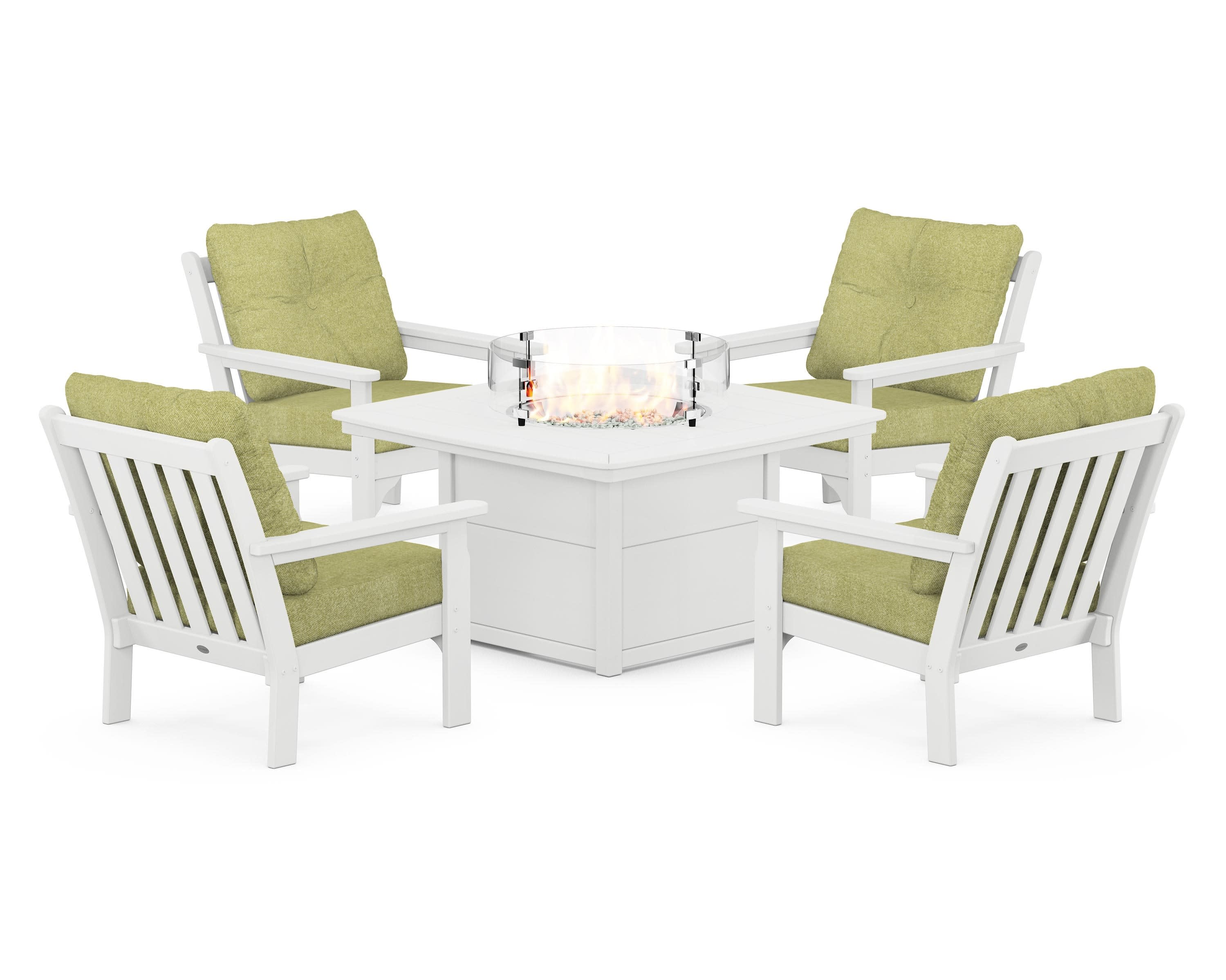 Vineyard 5-Piece Conversation Set with Fire Pit Table - Image 57