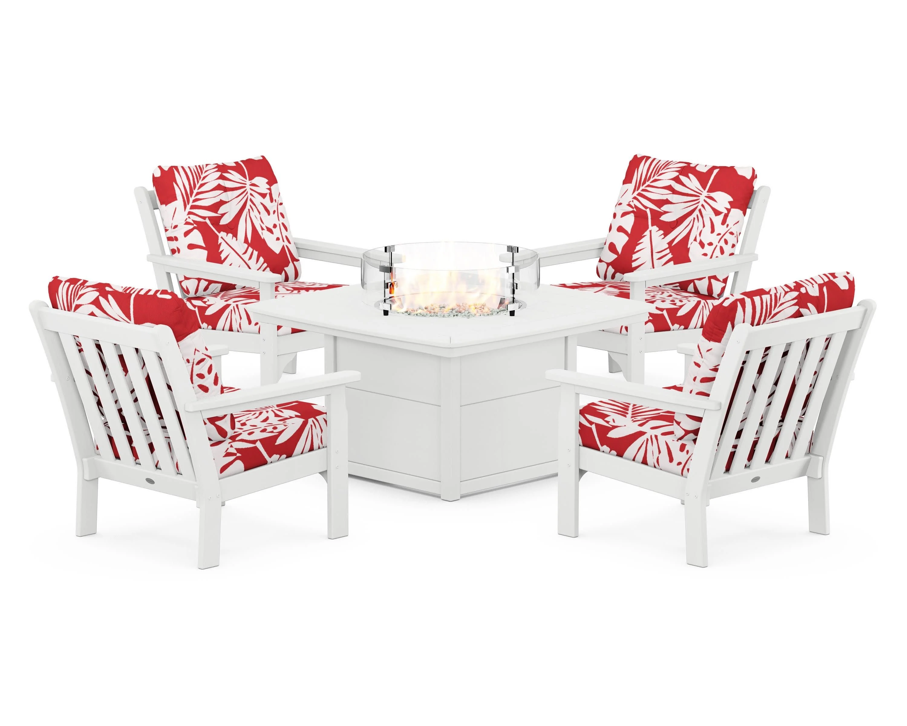 Vineyard 5-Piece Conversation Set with Fire Pit Table - Image 58