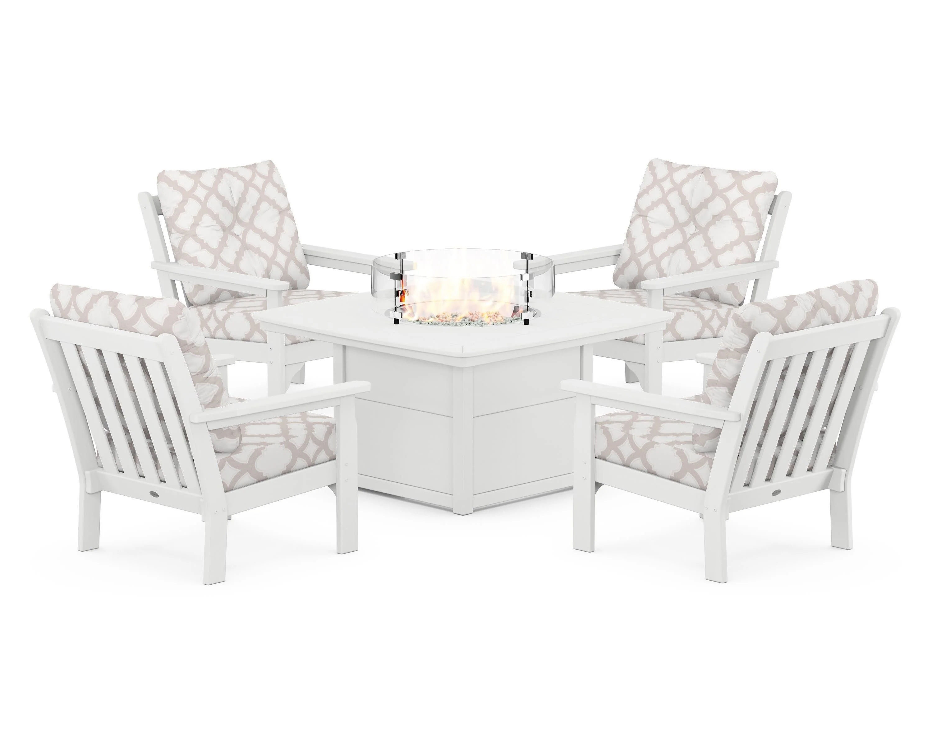 Vineyard 5-Piece Conversation Set with Fire Pit Table - Image 68
