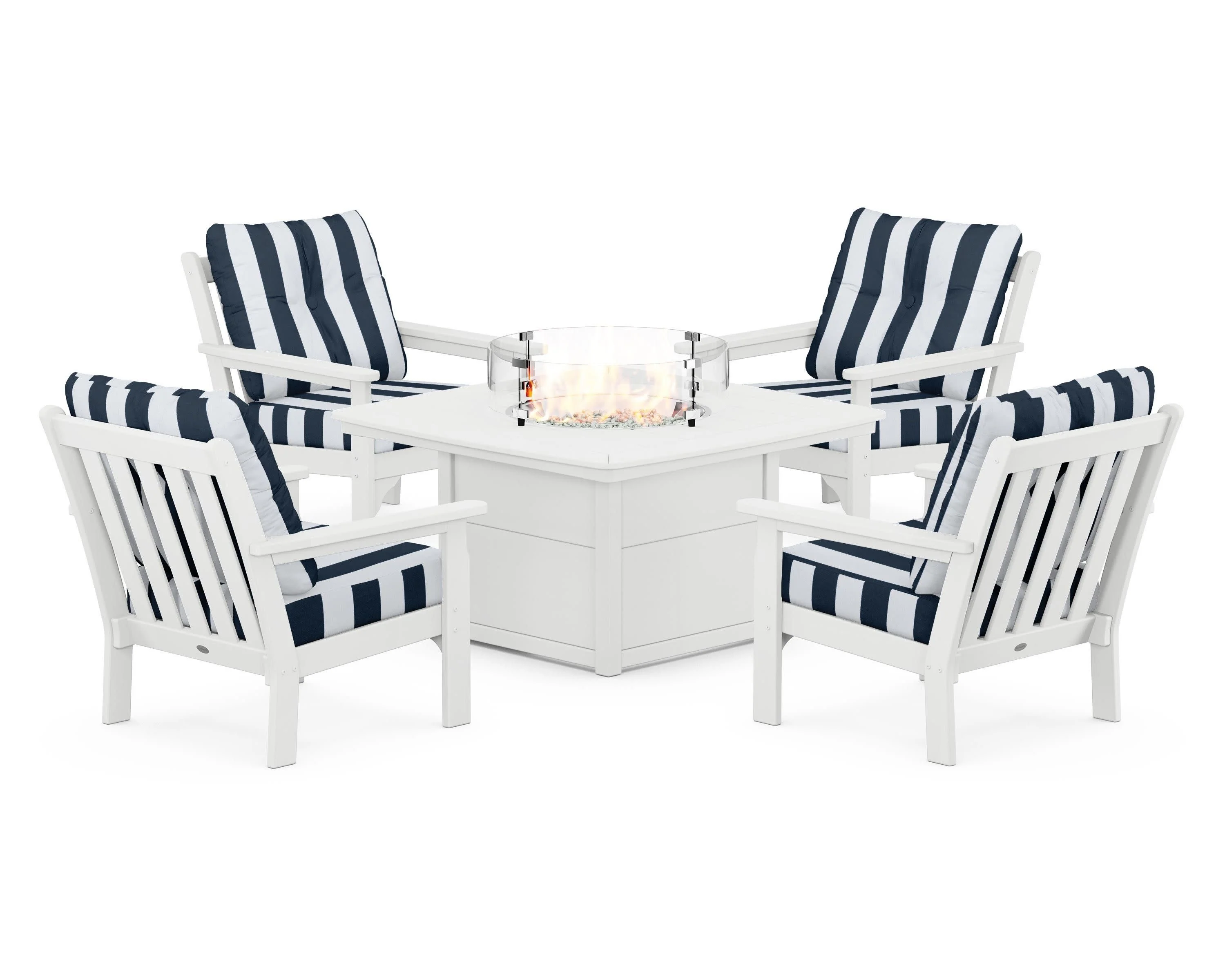 Vineyard 5-Piece Conversation Set with Fire Pit Table - Image 74