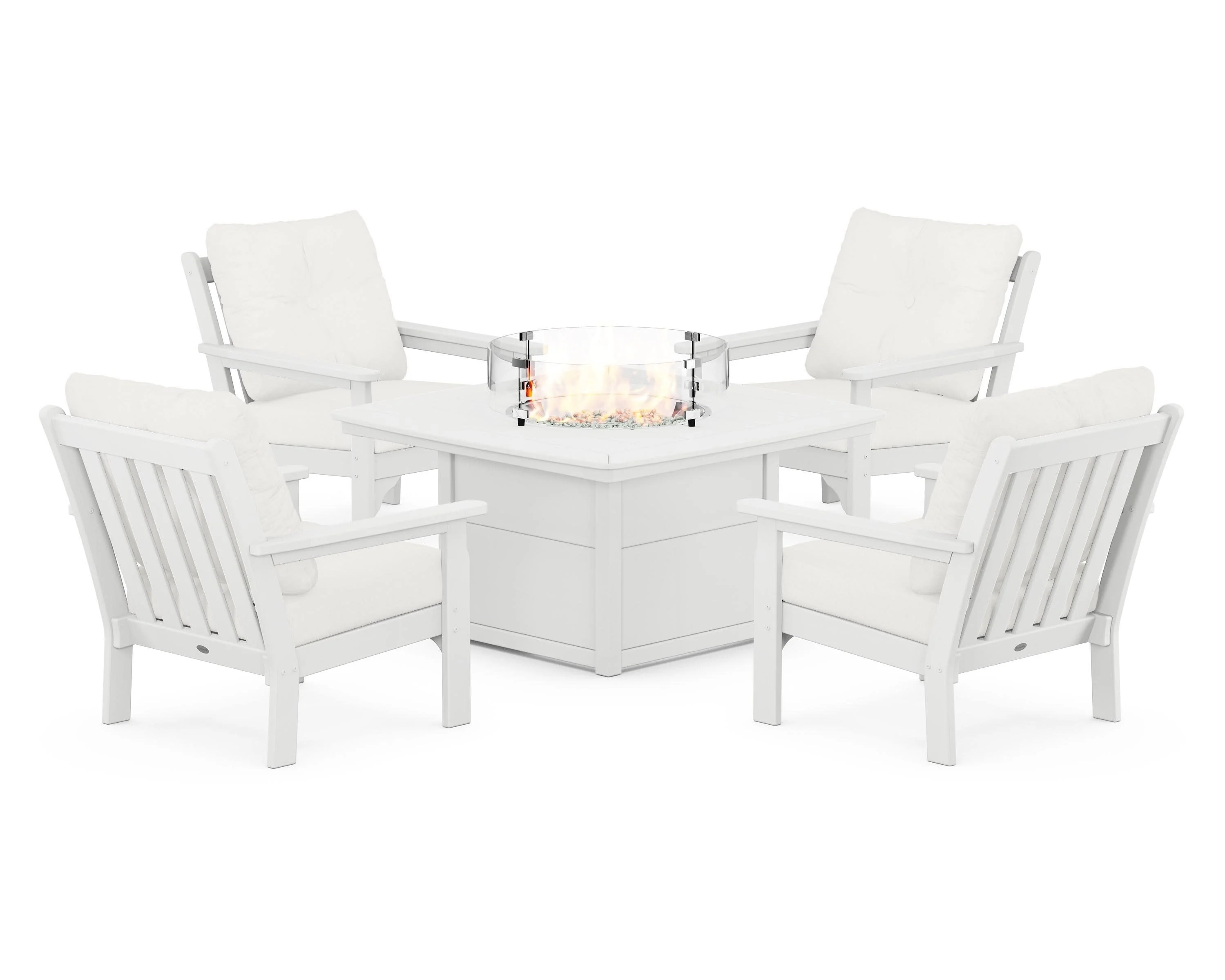 Vineyard 5-Piece Conversation Set with Fire Pit Table - Image 91