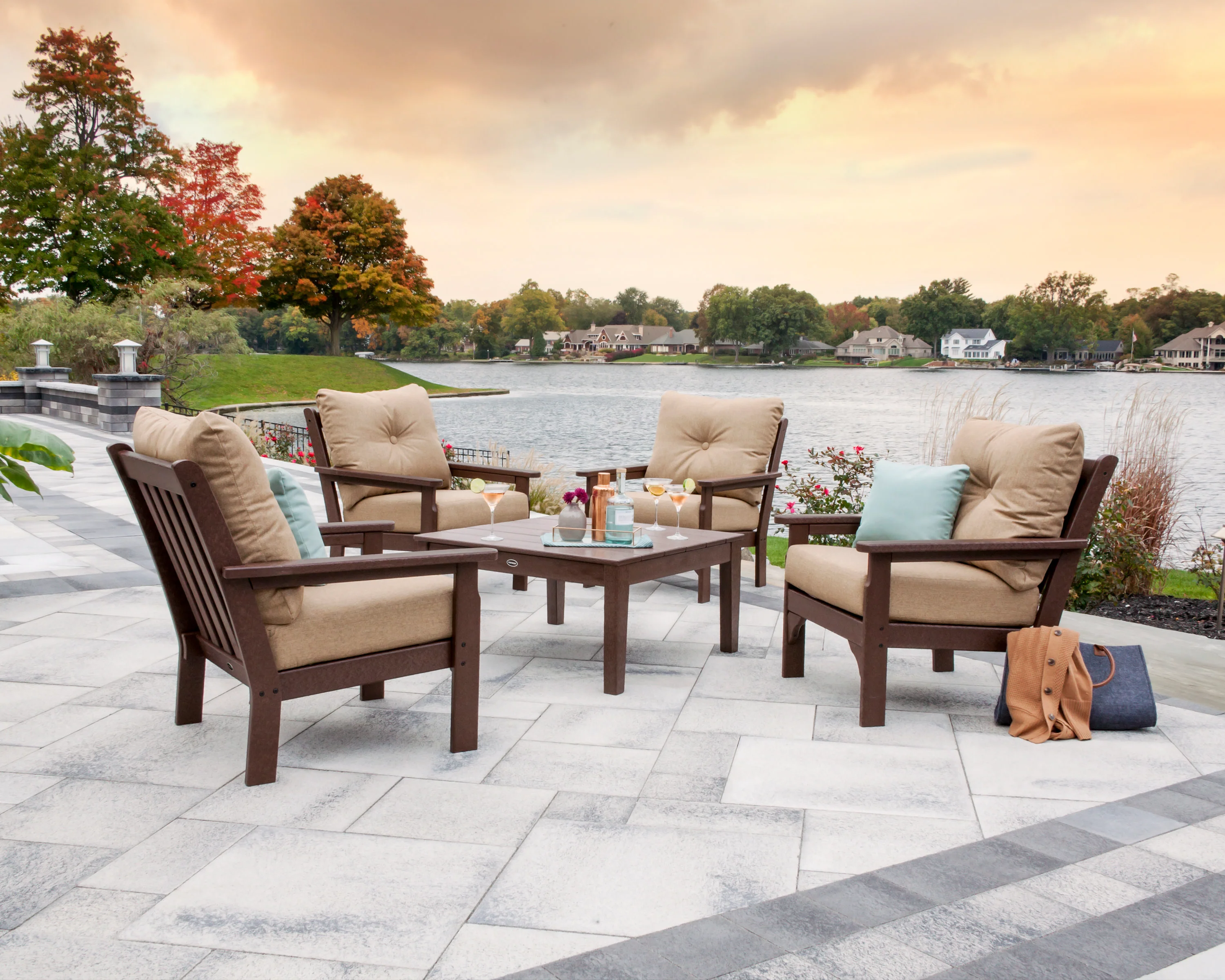Vineyard 5-Piece Deep Seating Conversation Set - Image 2