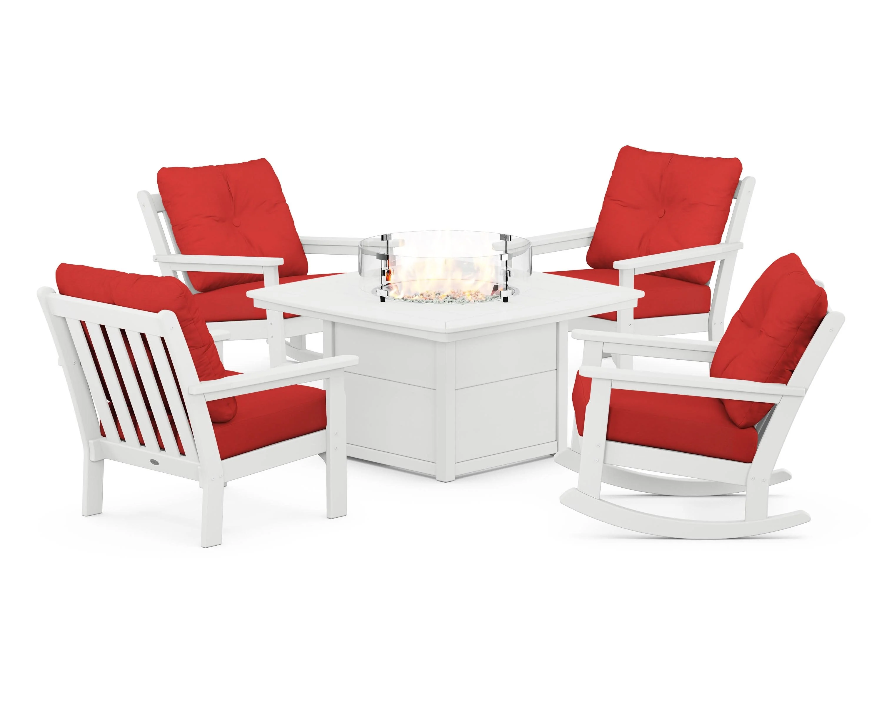 Vineyard 5-Piece Deep Seating Rocking Chair Conversation Set with Fire Pit Table - Image 108