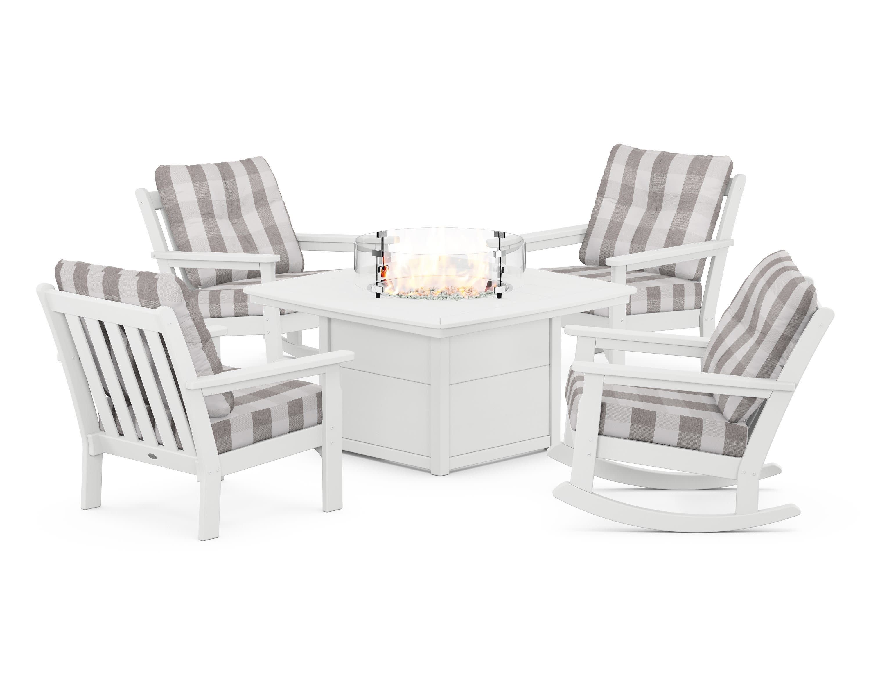 Vineyard 5-Piece Deep Seating Rocking Chair Conversation Set with Fire Pit Table - Image 114