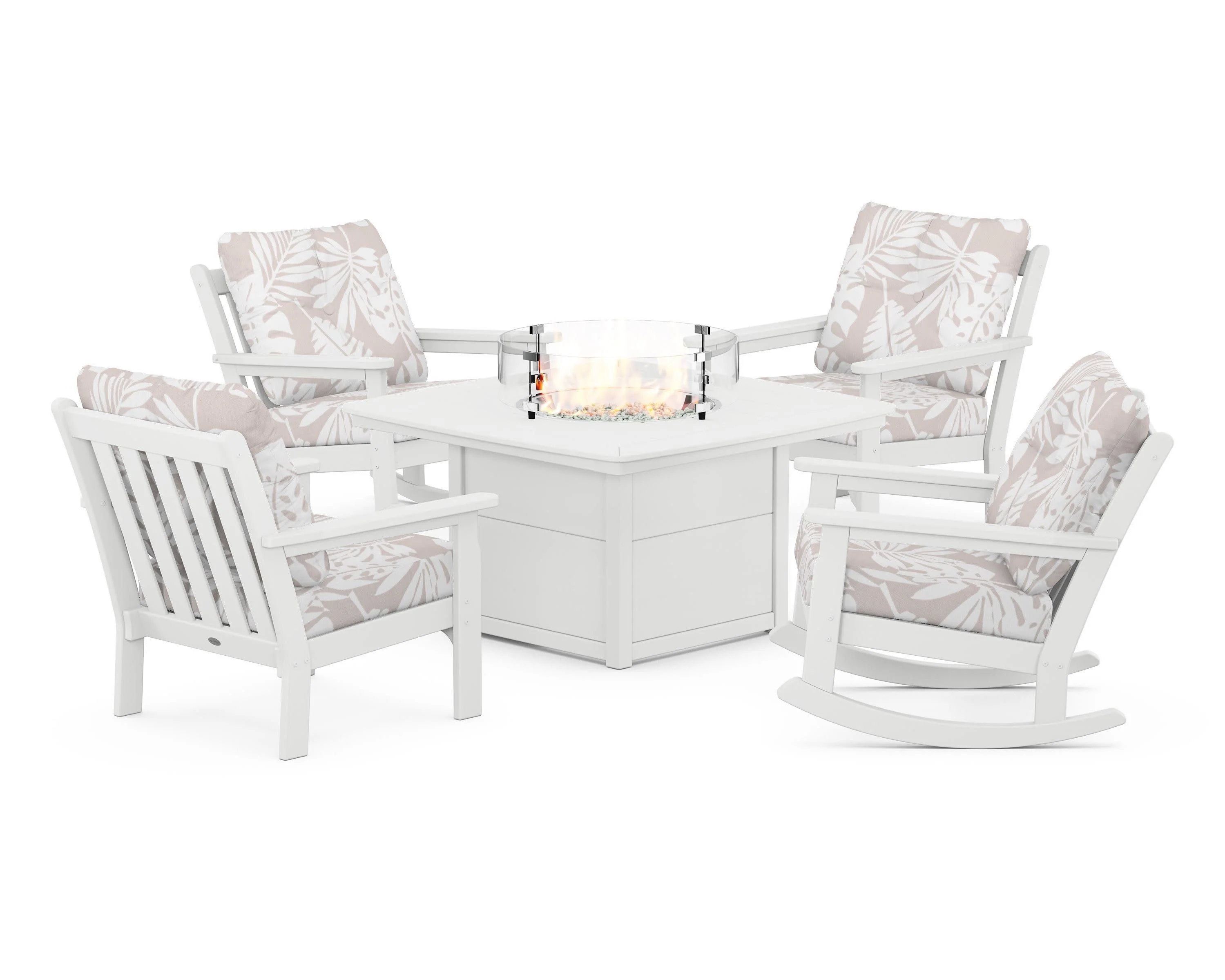 Vineyard 5-Piece Deep Seating Rocking Chair Conversation Set with Fire Pit Table - Image 116