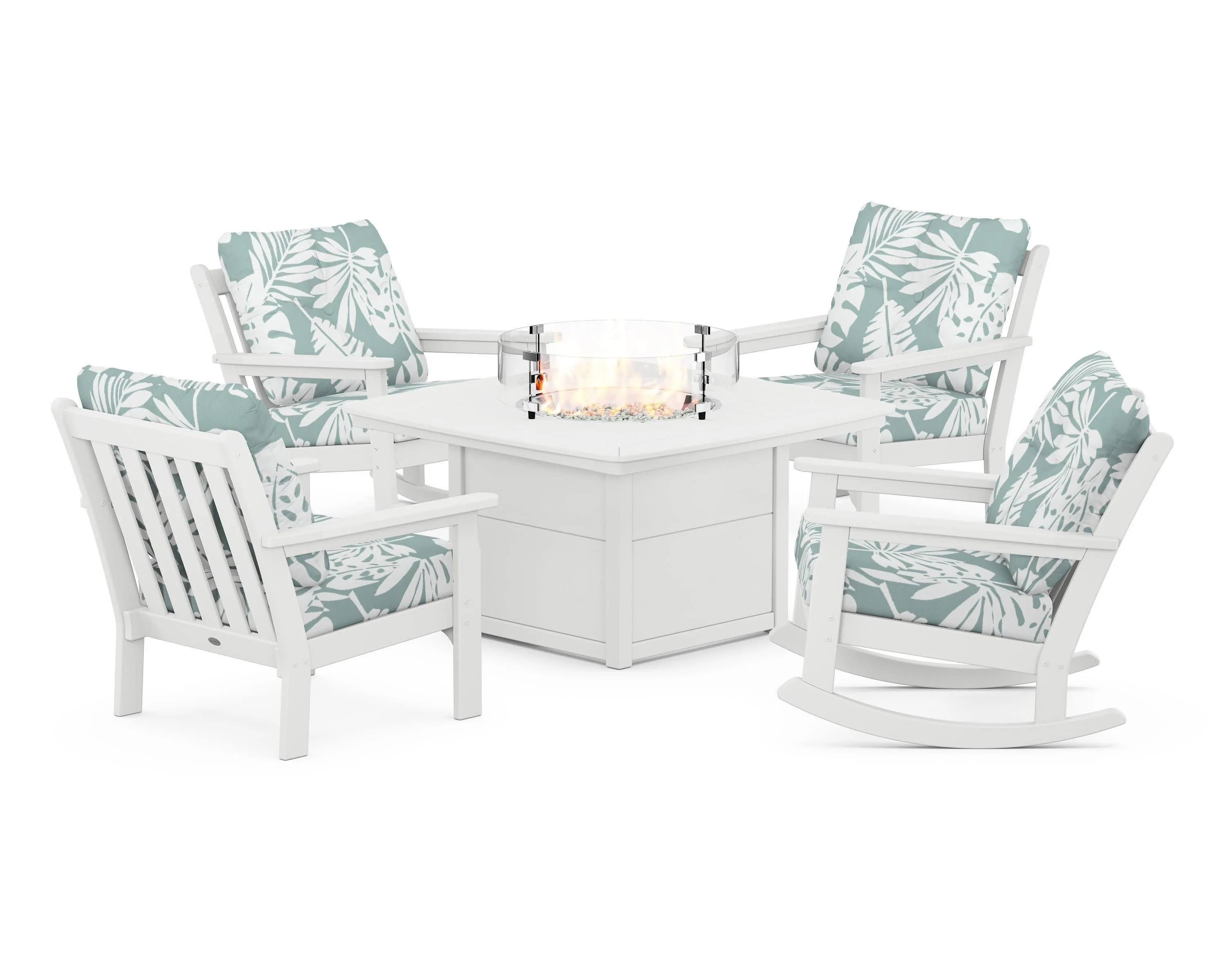 Vineyard 5-Piece Deep Seating Rocking Chair Conversation Set with Fire Pit Table - Image 126