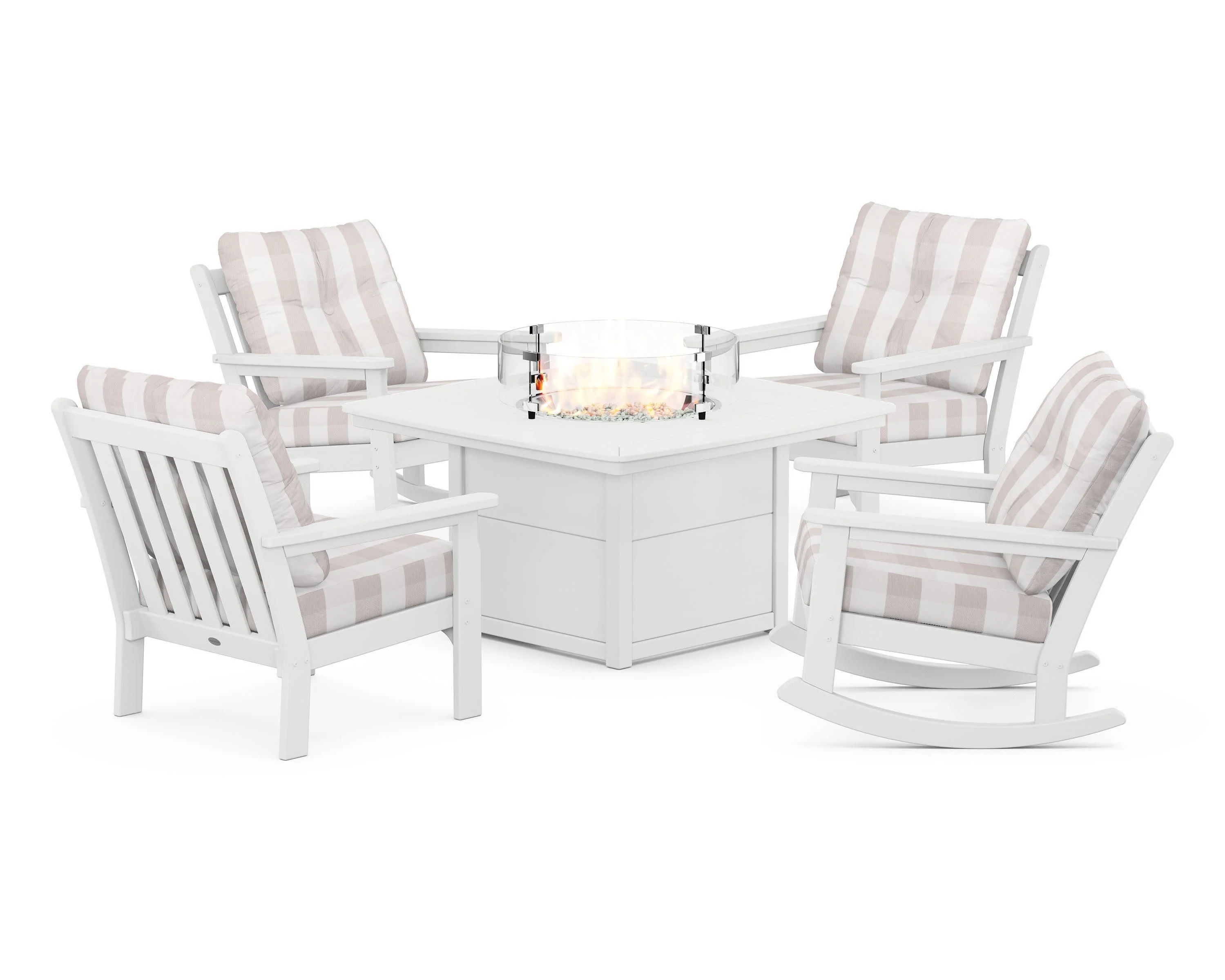 Vineyard 5-Piece Deep Seating Rocking Chair Conversation Set with Fire Pit Table - Image 168