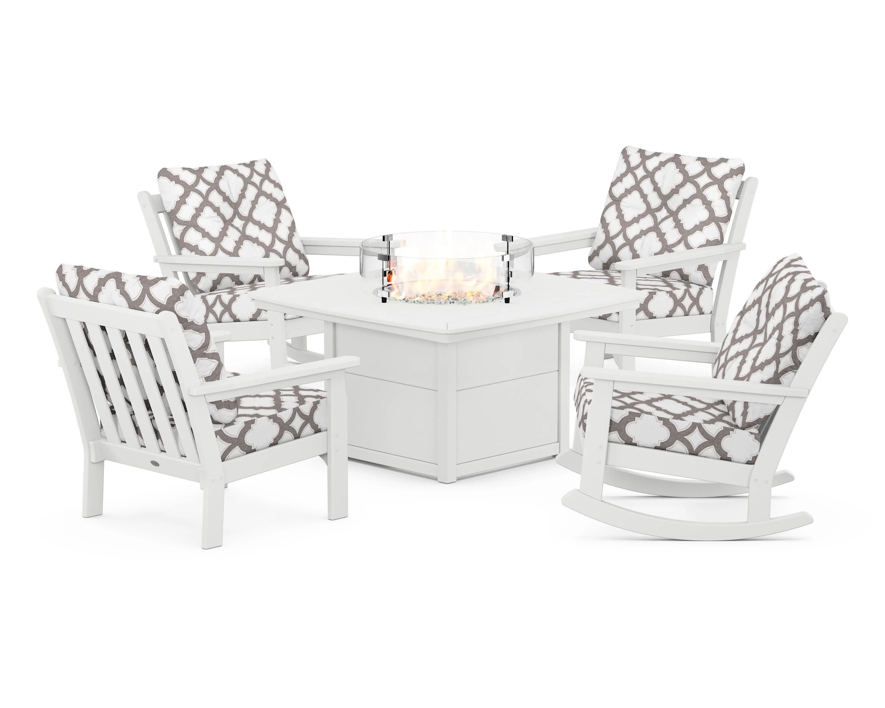 Vineyard 5-Piece Deep Seating Rocking Chair Conversation Set with Fire Pit Table - Image 171