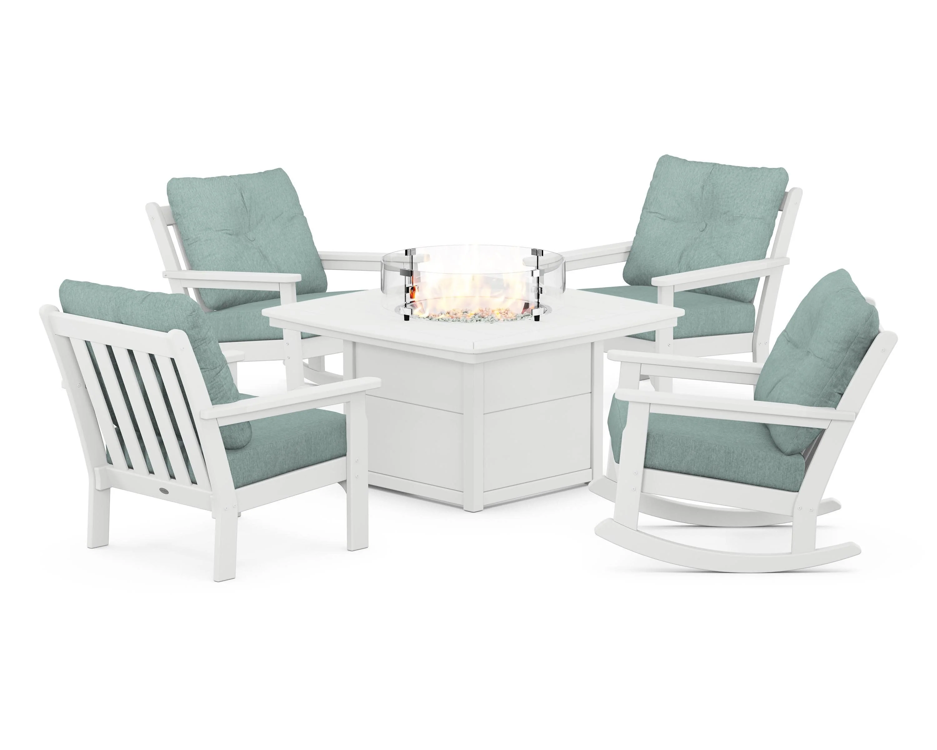 Vineyard 5-Piece Deep Seating Rocking Chair Conversation Set with Fire Pit Table - Image 24