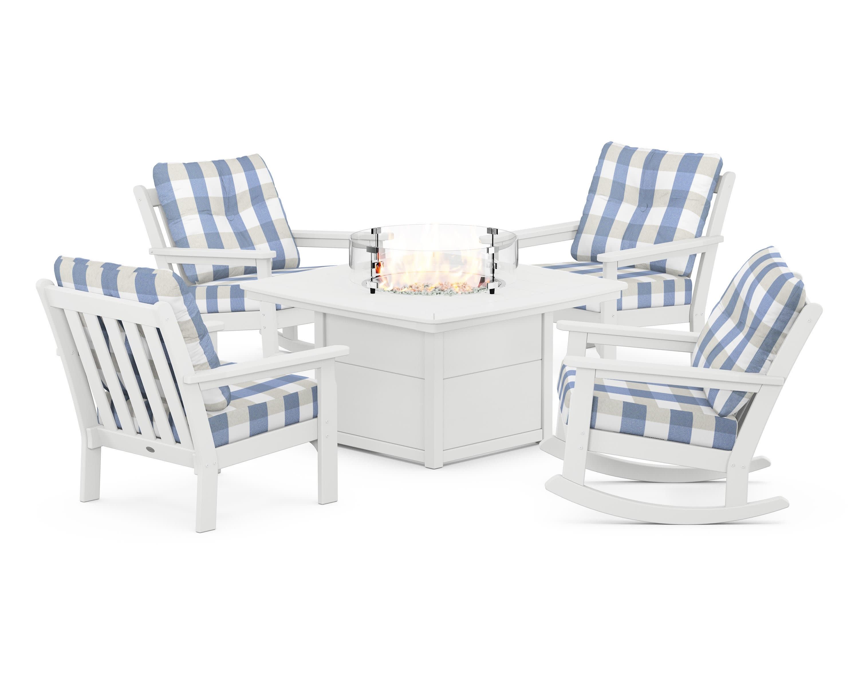 Vineyard 5-Piece Deep Seating Rocking Chair Conversation Set with Fire Pit Table - Image 47