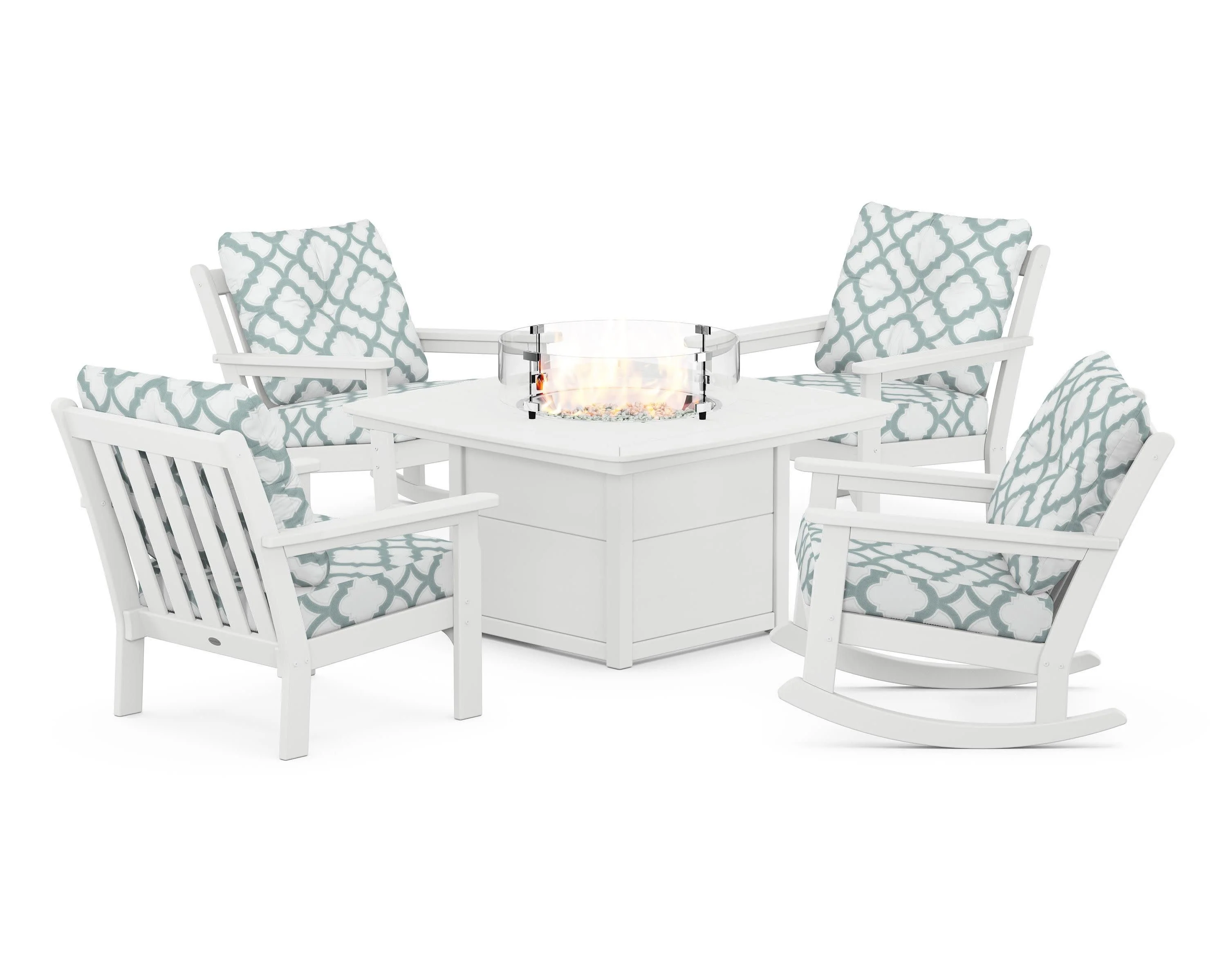 Vineyard 5-Piece Deep Seating Rocking Chair Conversation Set with Fire Pit Table - Image 61
