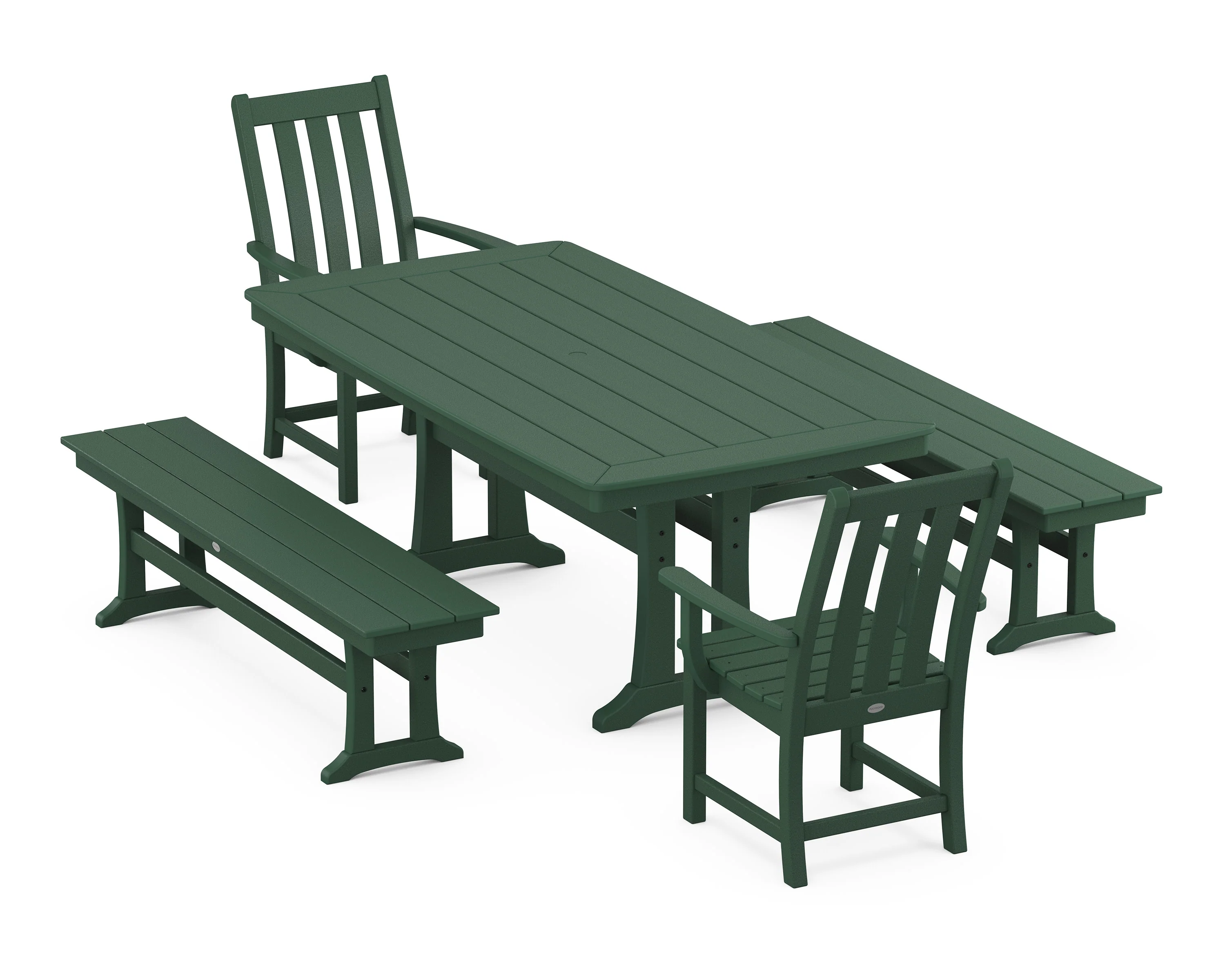 Vineyard 5-Piece Dining Set with Trestle Legs - Image 4