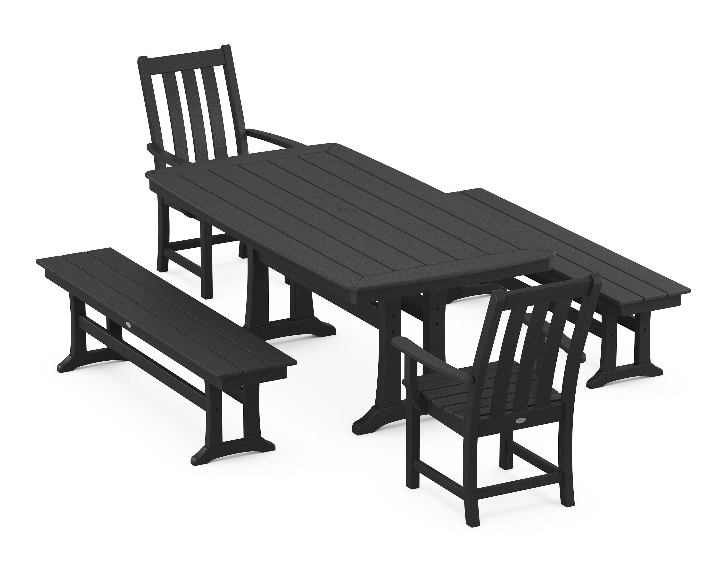 Vineyard 5-Piece Dining Set with Trestle Legs - Image 6