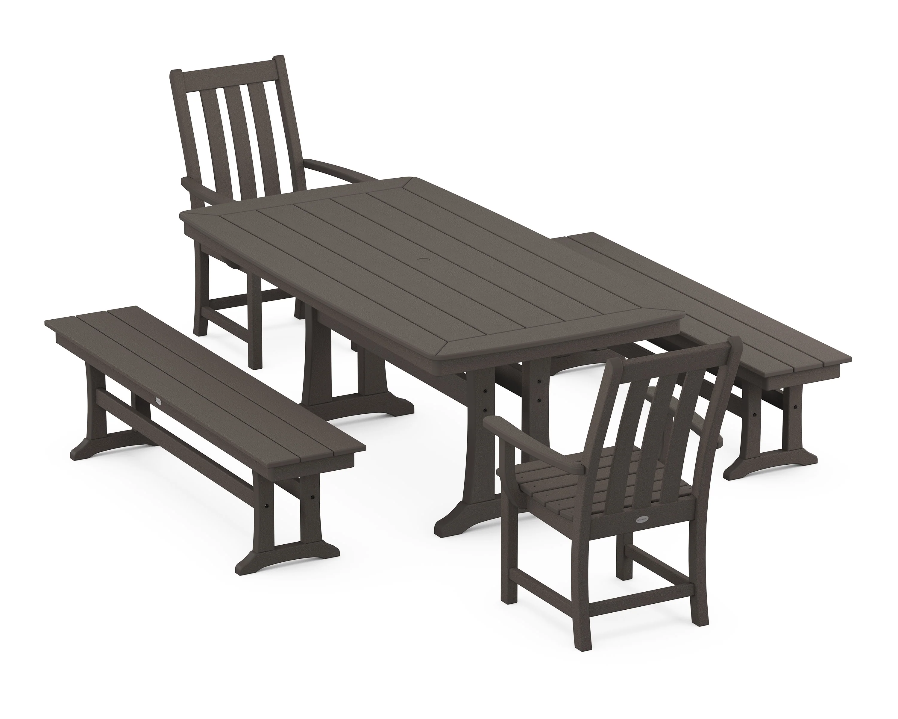 Vineyard 5-Piece Dining Set with Trestle Legs - Image 7