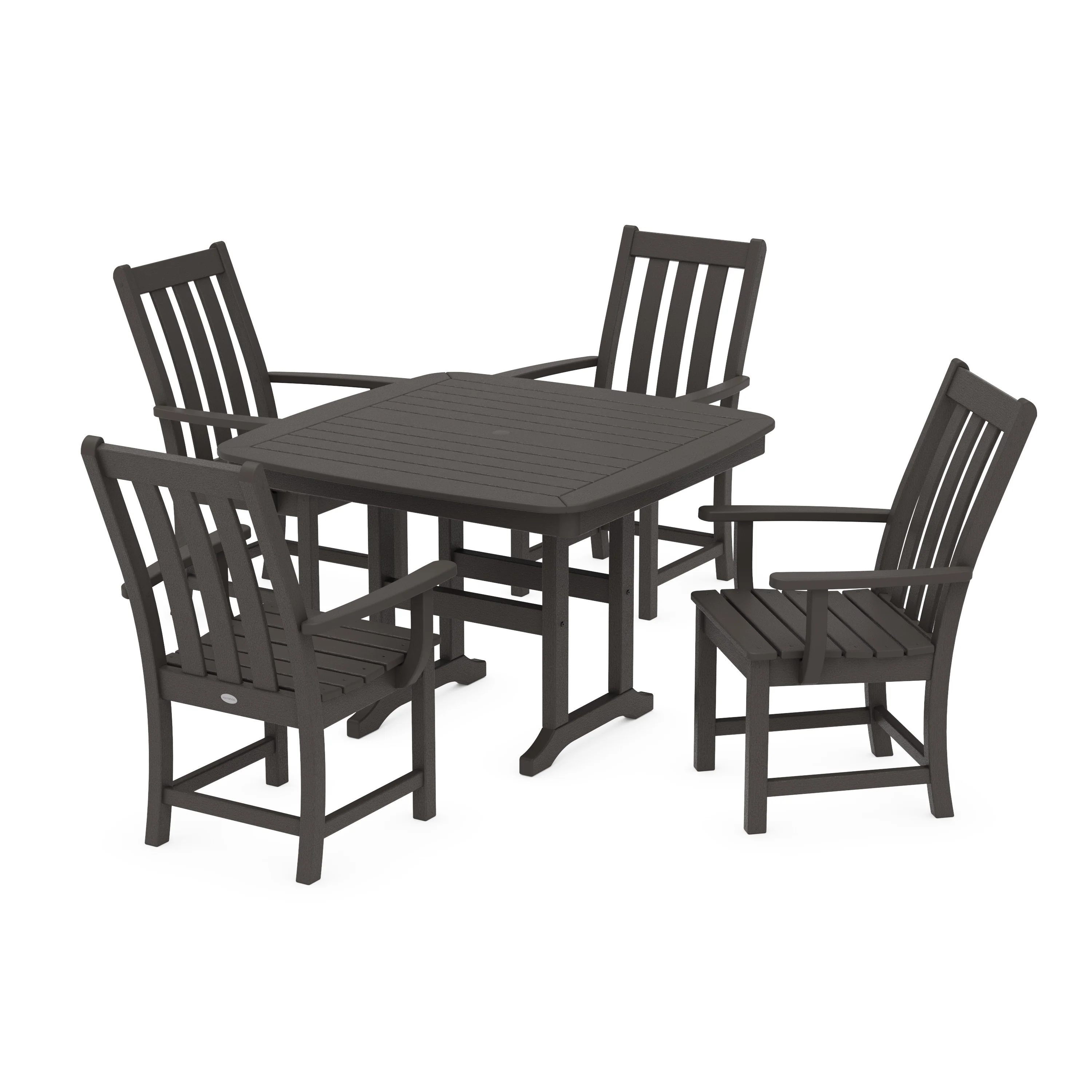 Vineyard 5-Piece Dining Set with Trestle Legs - Image 7