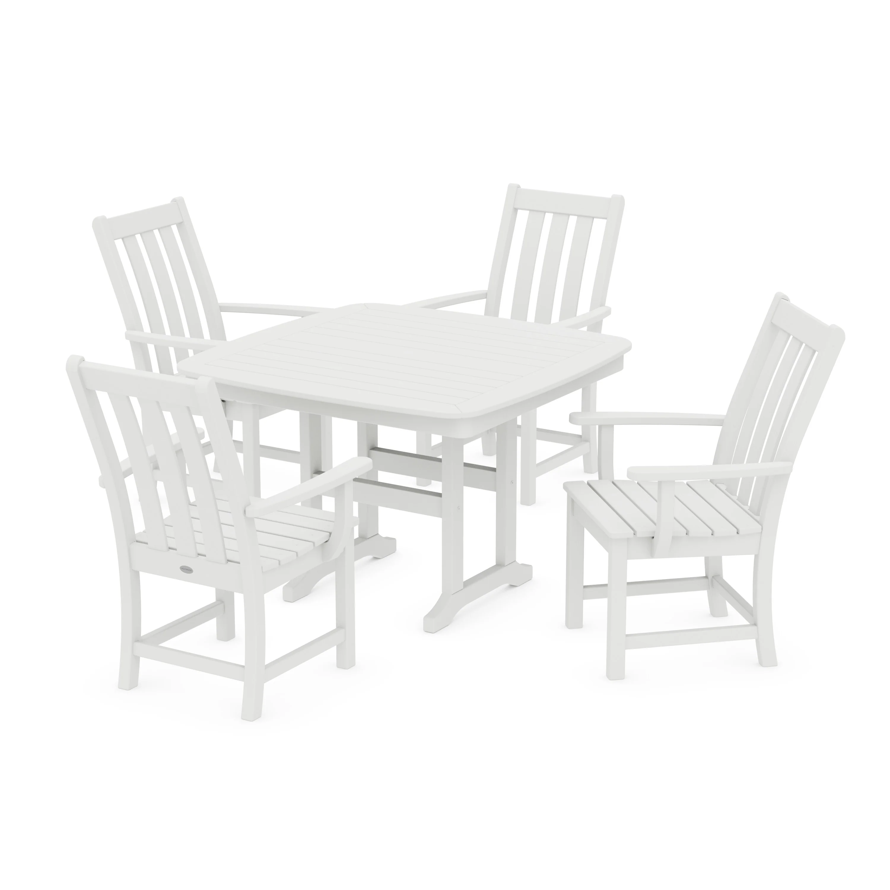 Vineyard 5-Piece Dining Set with Trestle Legs - Image 9