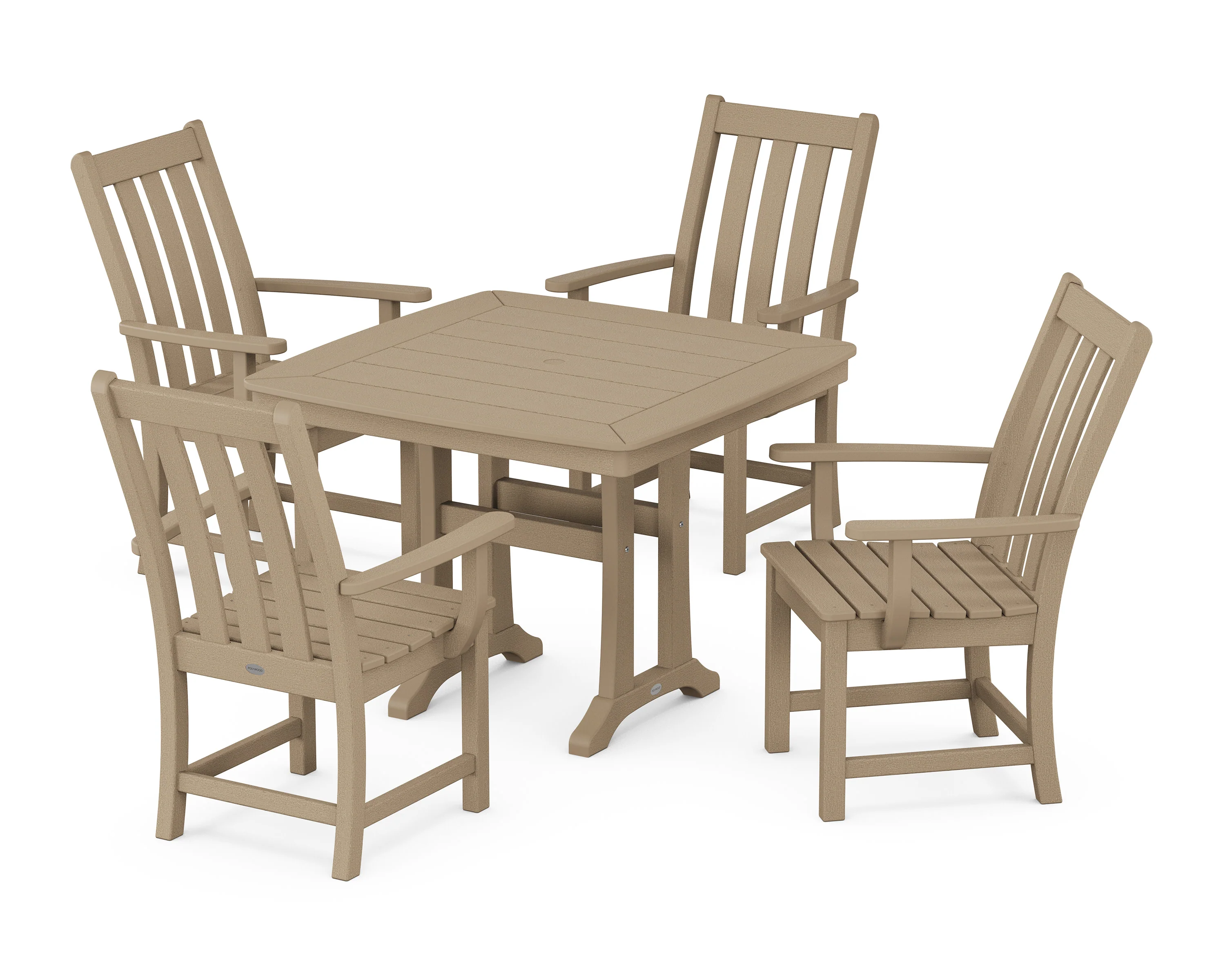 Vineyard 5-Piece Dining Set with Trestle Legs - Image 10