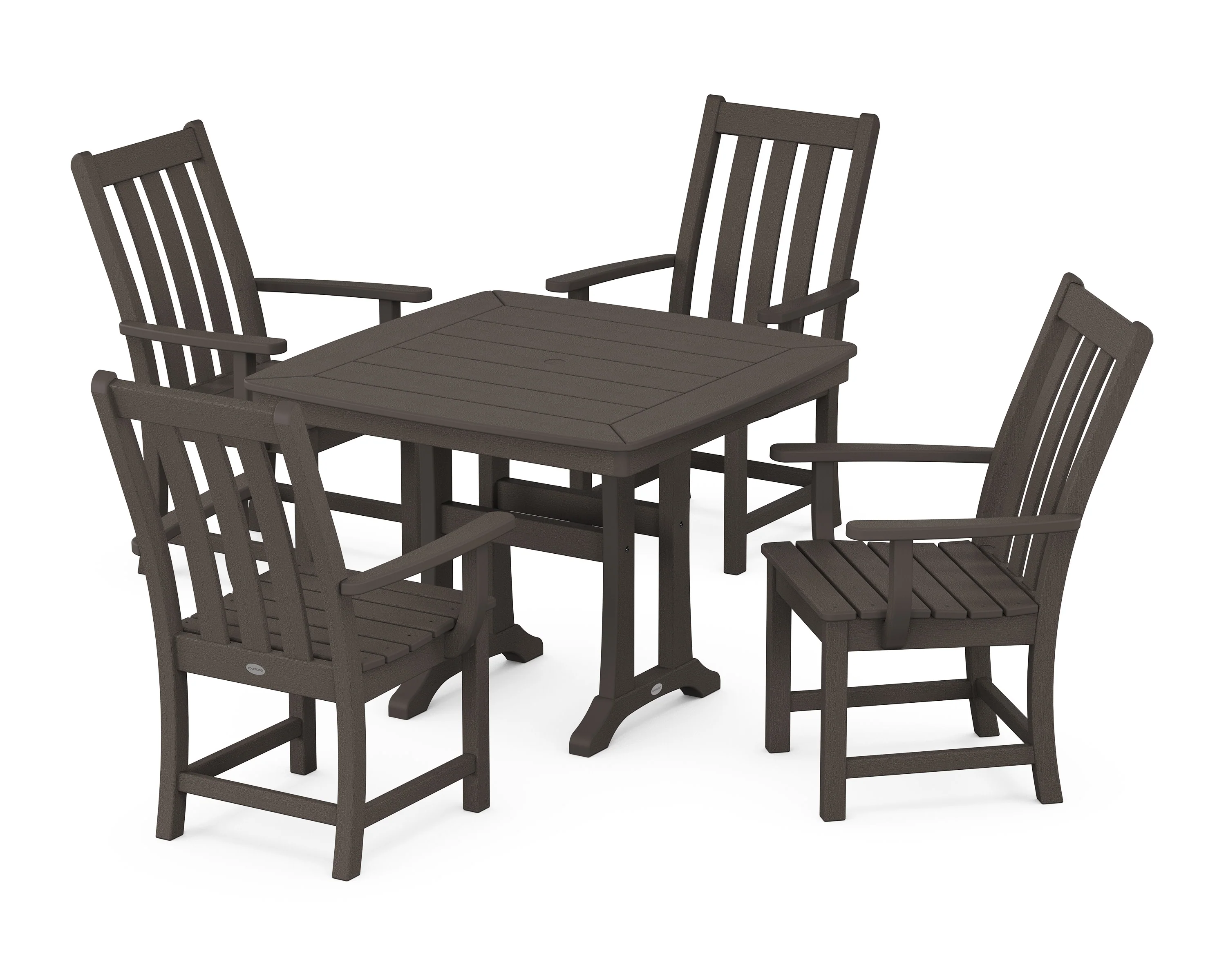 Vineyard 5-Piece Dining Set with Trestle Legs - Image 12
