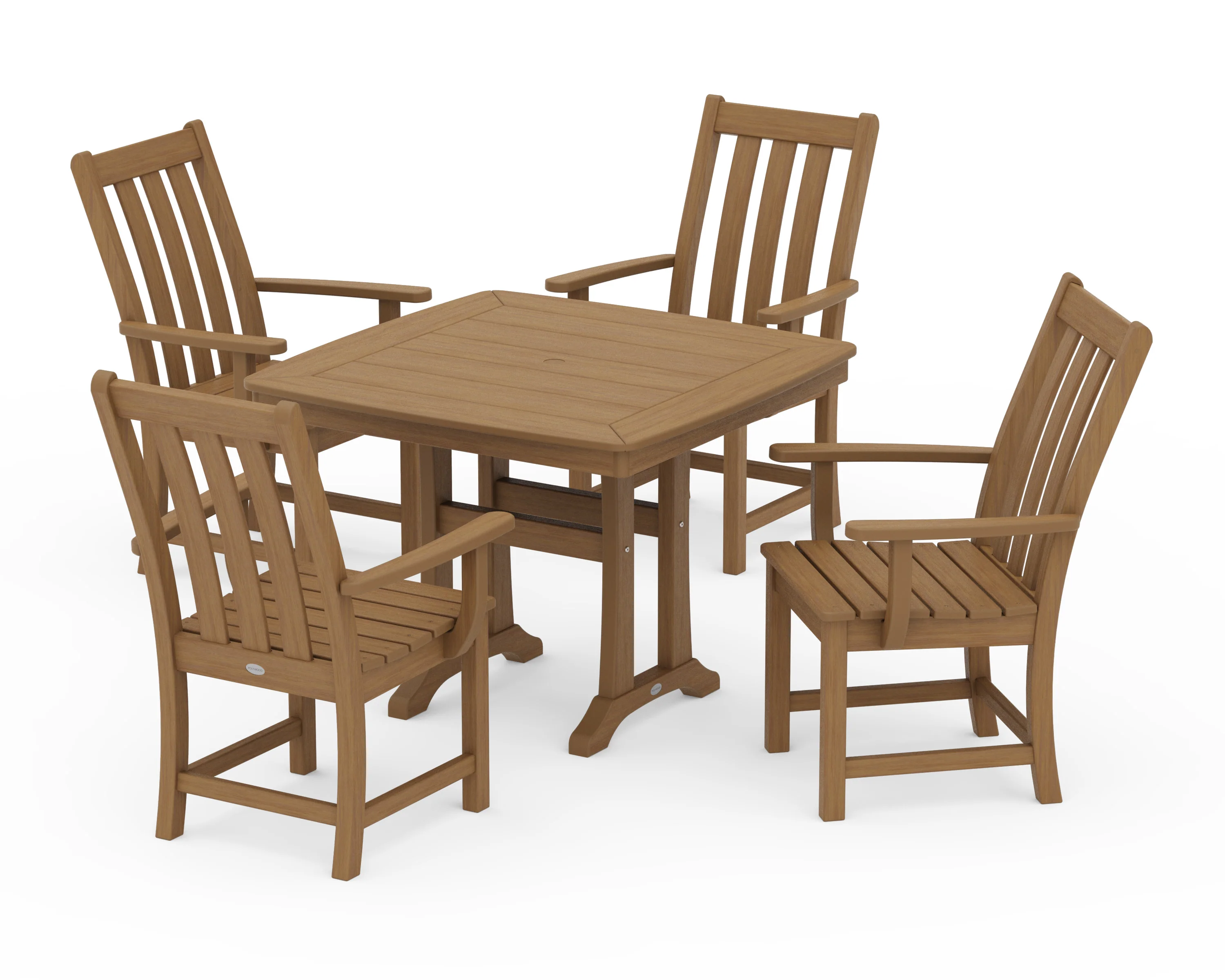 Vineyard 5-Piece Dining Set with Trestle Legs - Image 13