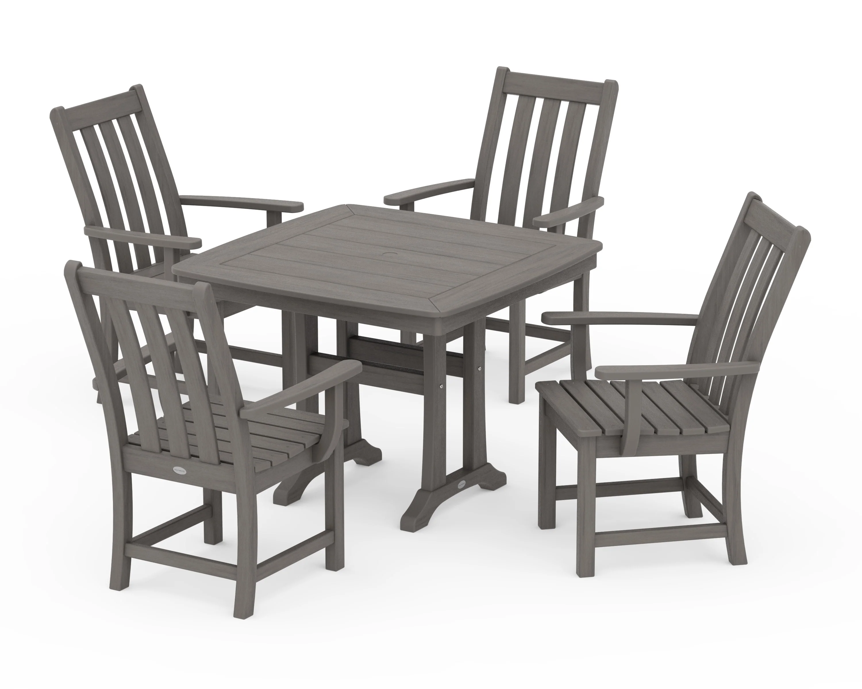 Vineyard 5-Piece Dining Set with Trestle Legs - Image 14