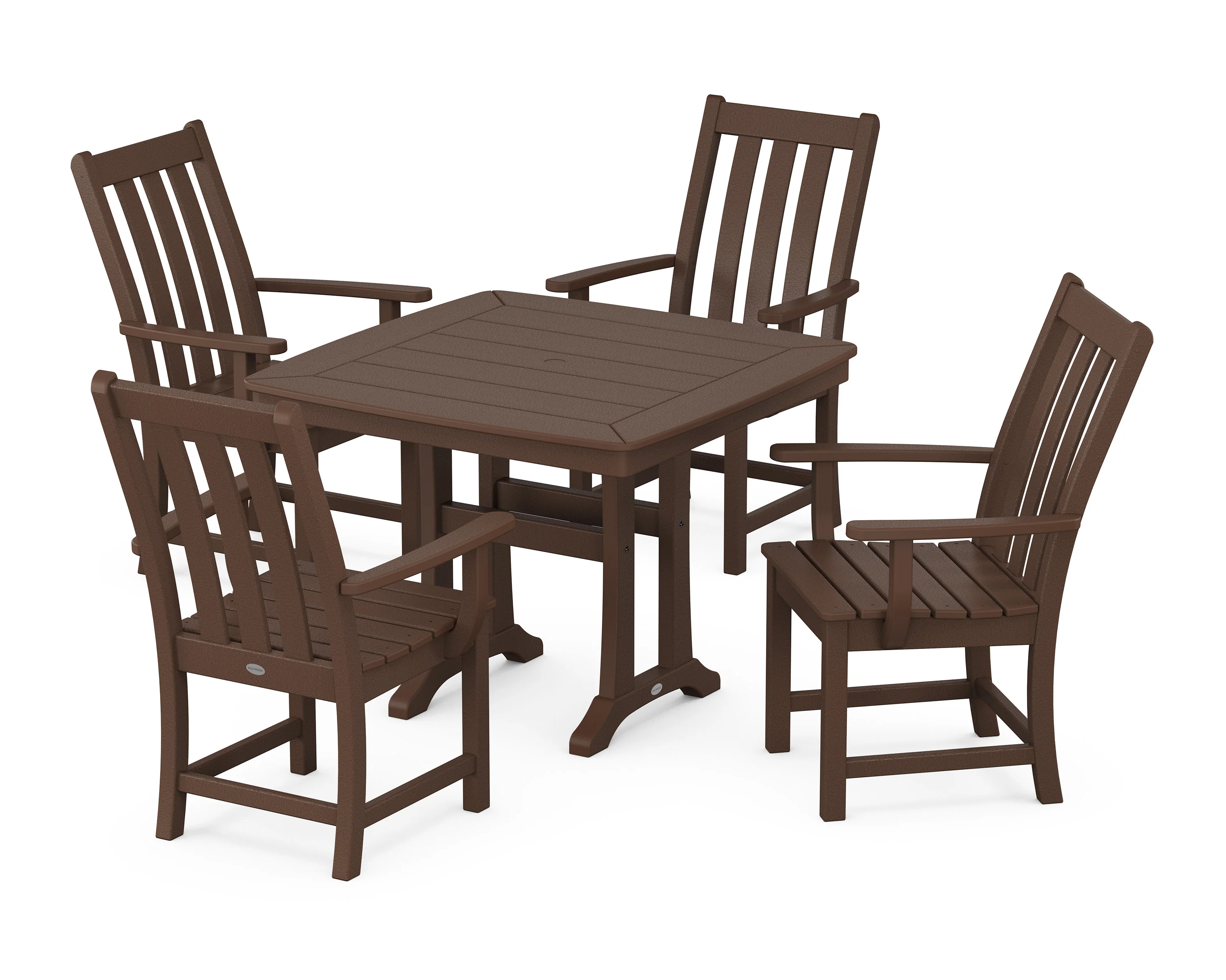 Vineyard 5-Piece Dining Set with Trestle Legs - Image 4