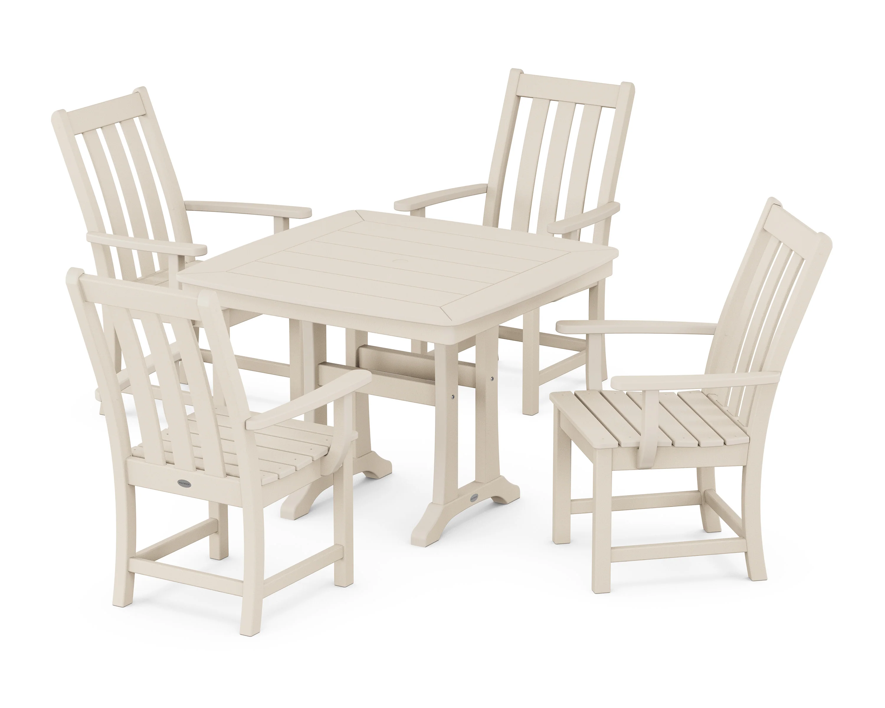 Vineyard 5-Piece Dining Set with Trestle Legs - Image 8
