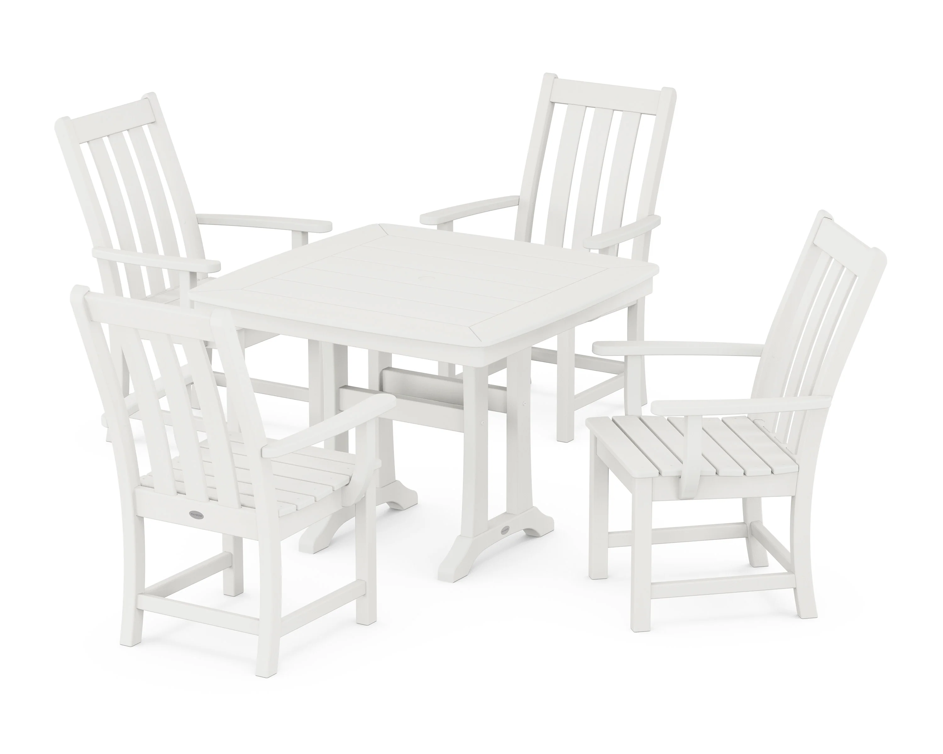 Vineyard 5-Piece Dining Set with Trestle Legs - Image 9