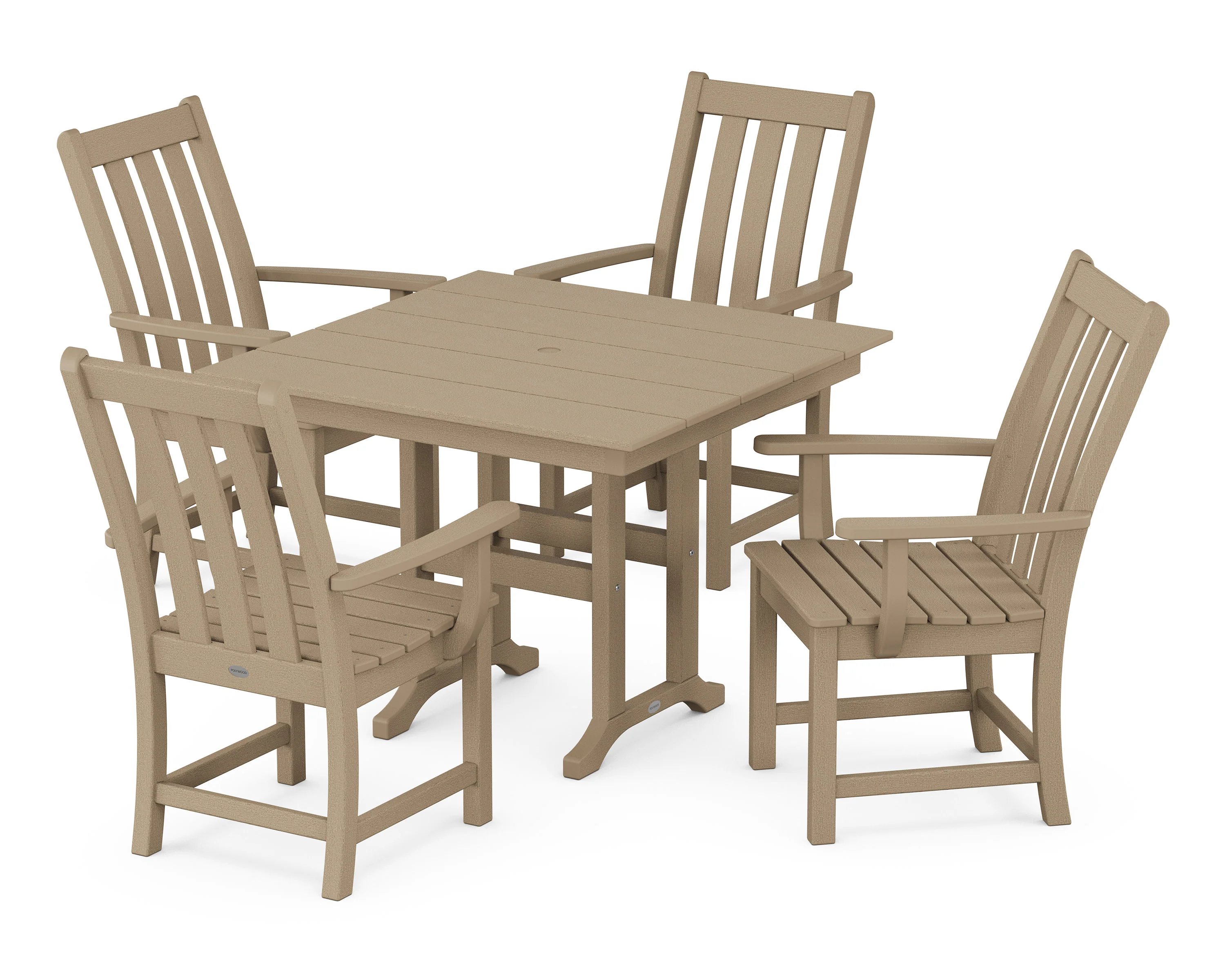 Vineyard 5-Piece Farmhouse Dining Set - Image 4