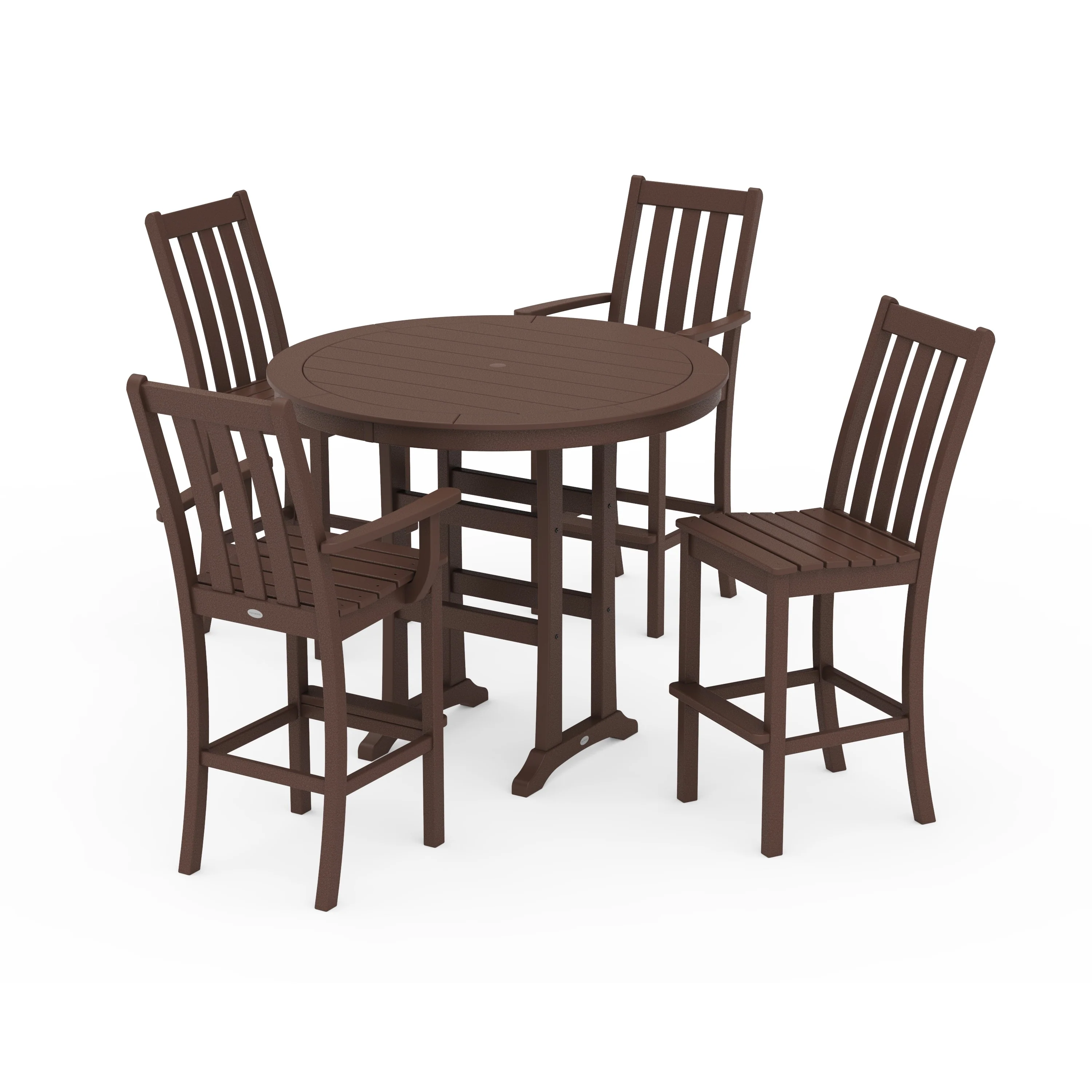 Vineyard 5-Piece Nautical Trestle Bar Set - Image 23