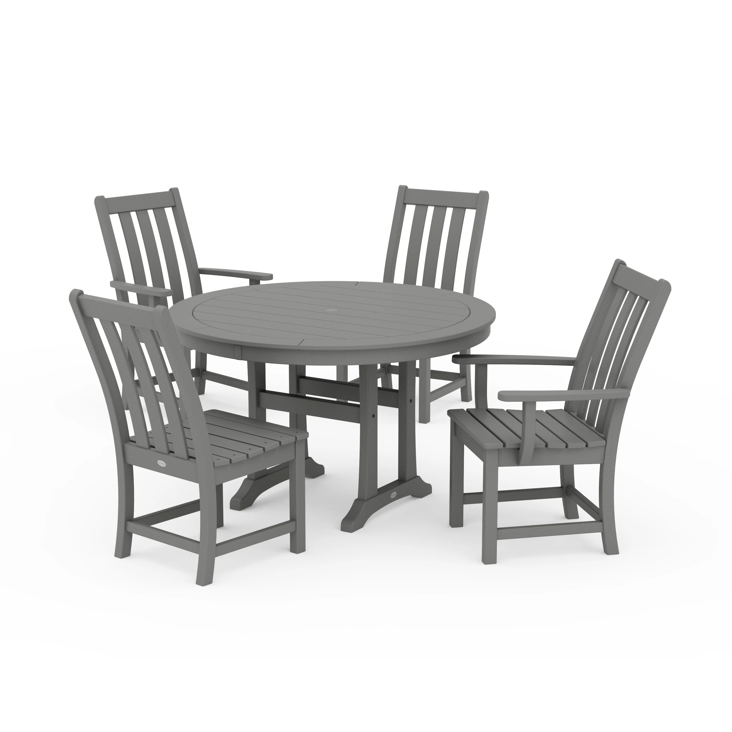 Vineyard 5-Piece Nautical Trestle Dining Set