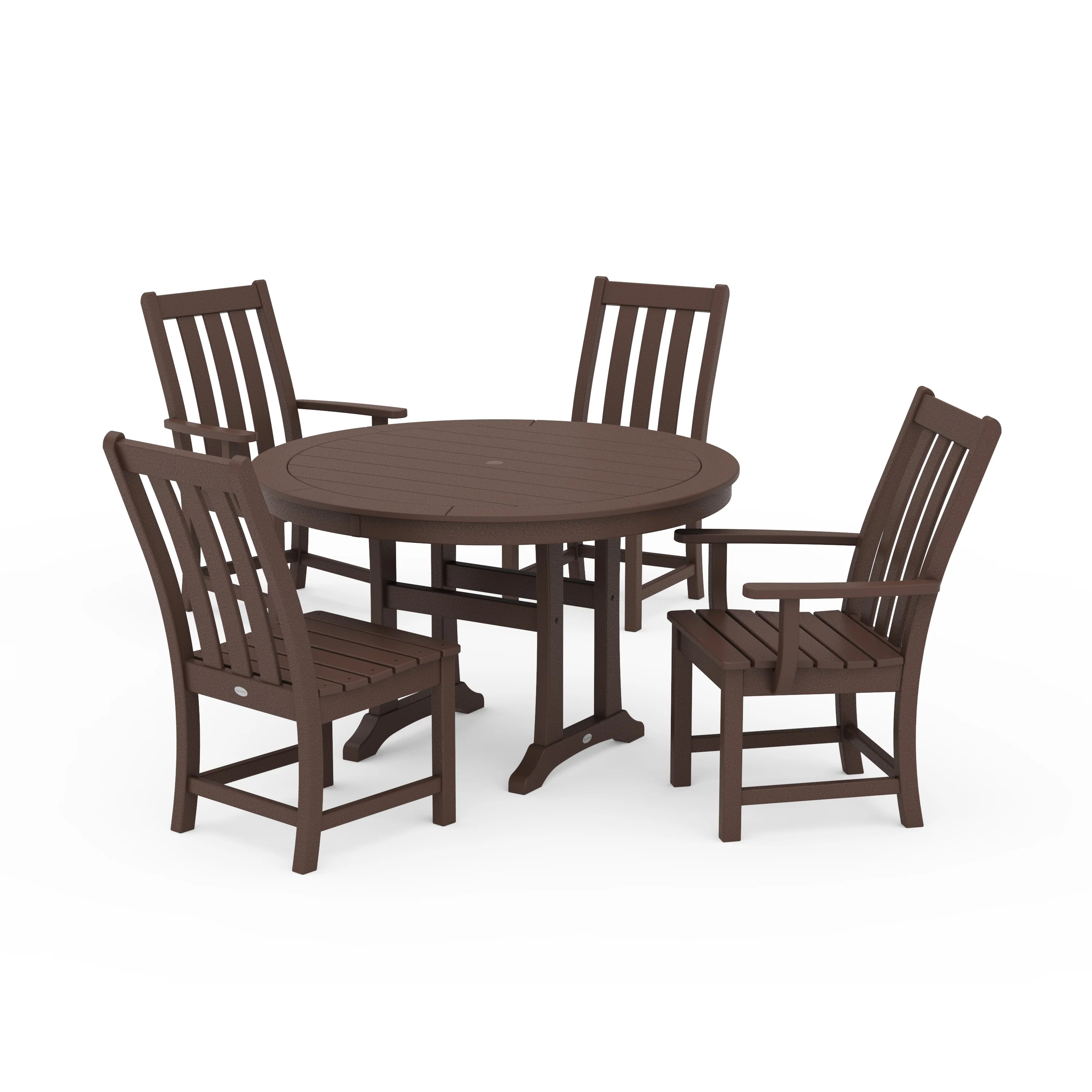 Vineyard 5-Piece Nautical Trestle Dining Set - Image 12