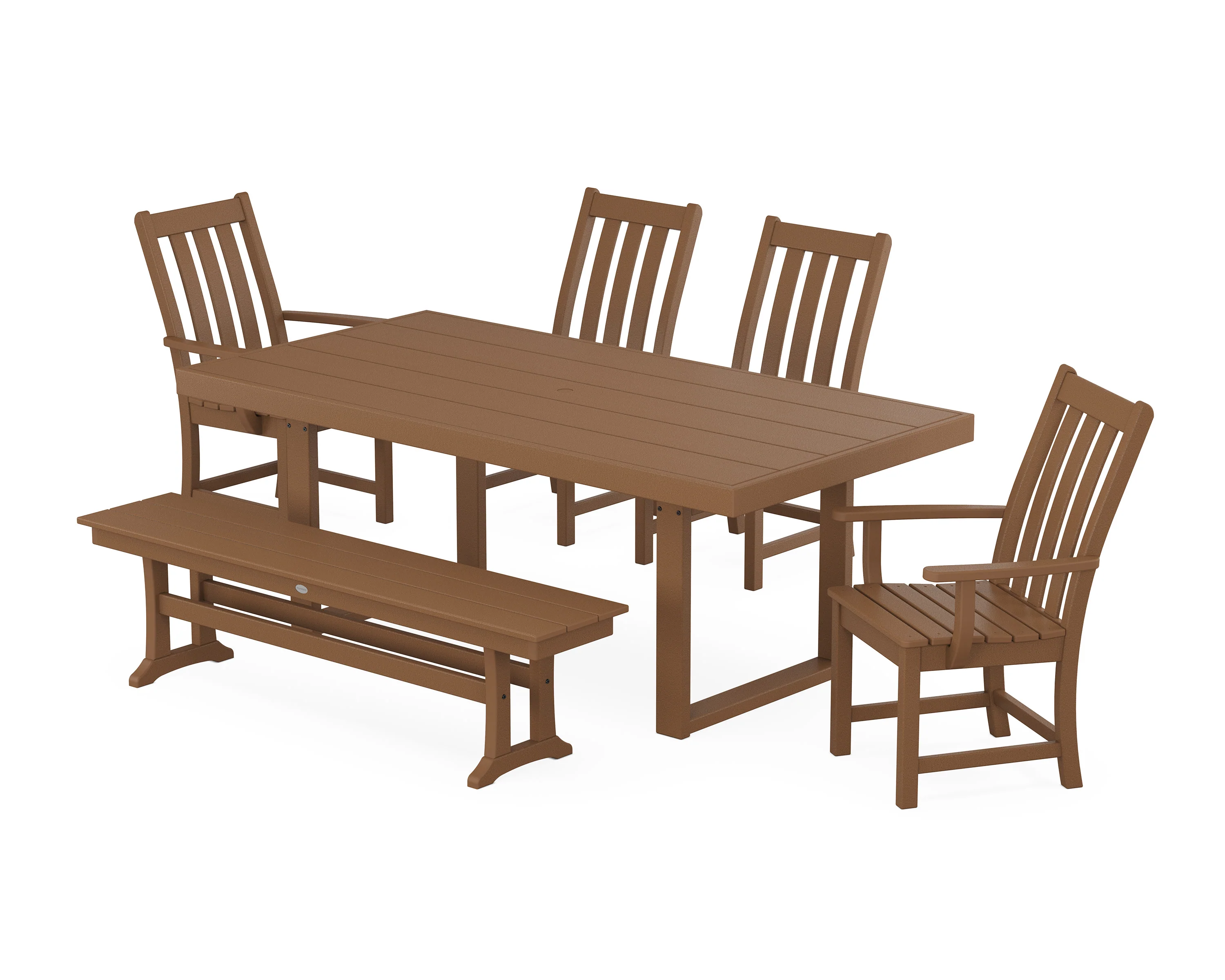 Vineyard 6-Piece Dining Set with Bench - Image 11