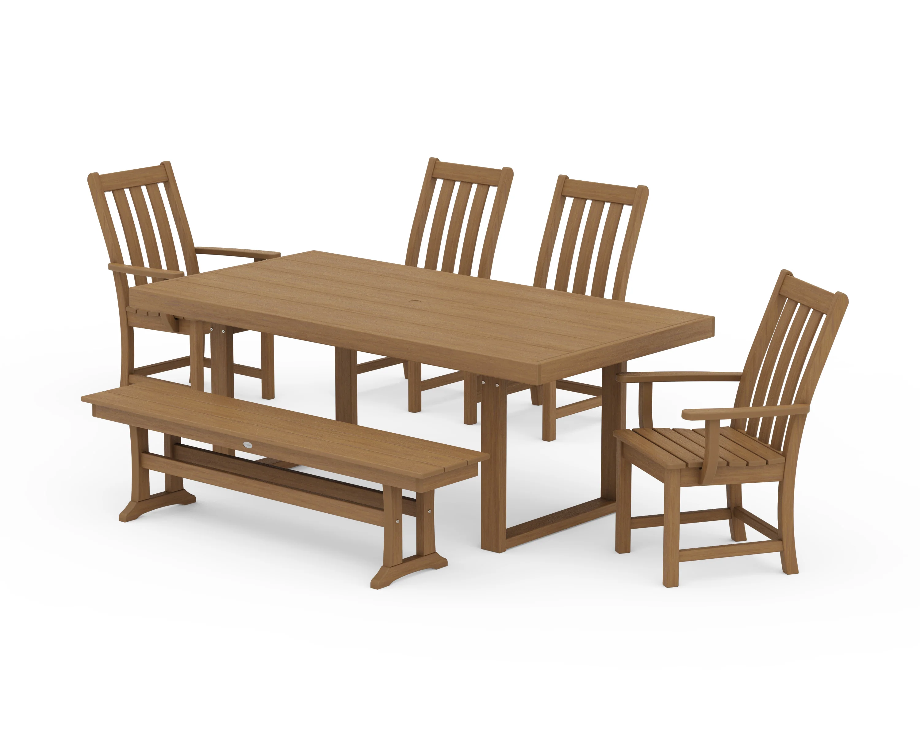 Vineyard 6-Piece Dining Set with Bench - Image 13
