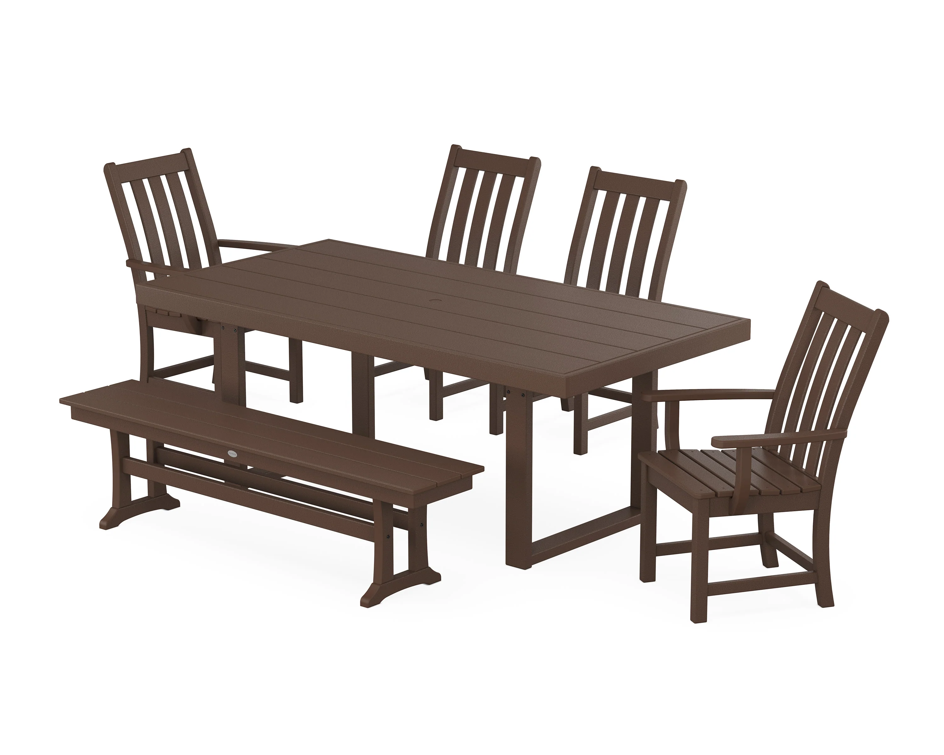 Vineyard 6-Piece Dining Set with Bench - Image 6